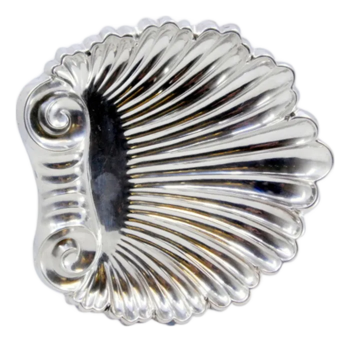 Silver Ticket Booth in the Shape of a Shell