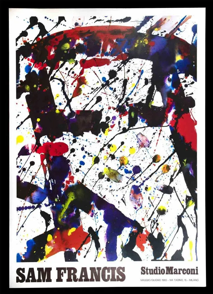 COMPOSITION 1983/サム フランシス/ポスター Sam Francis, Exhibition Poster, Lithograph, 1983