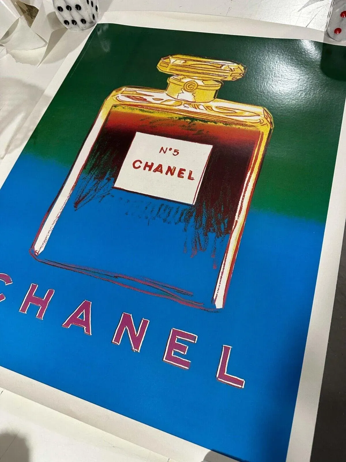 N5 Chanel Perfume Andy Warhol Original Printing 1997 Poster on
