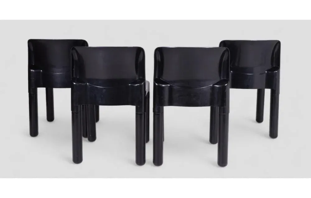 Mid-Century Modern Chairs Nr. 4875 by Carlo Bartoli for Kartell, 1970, Set of 4