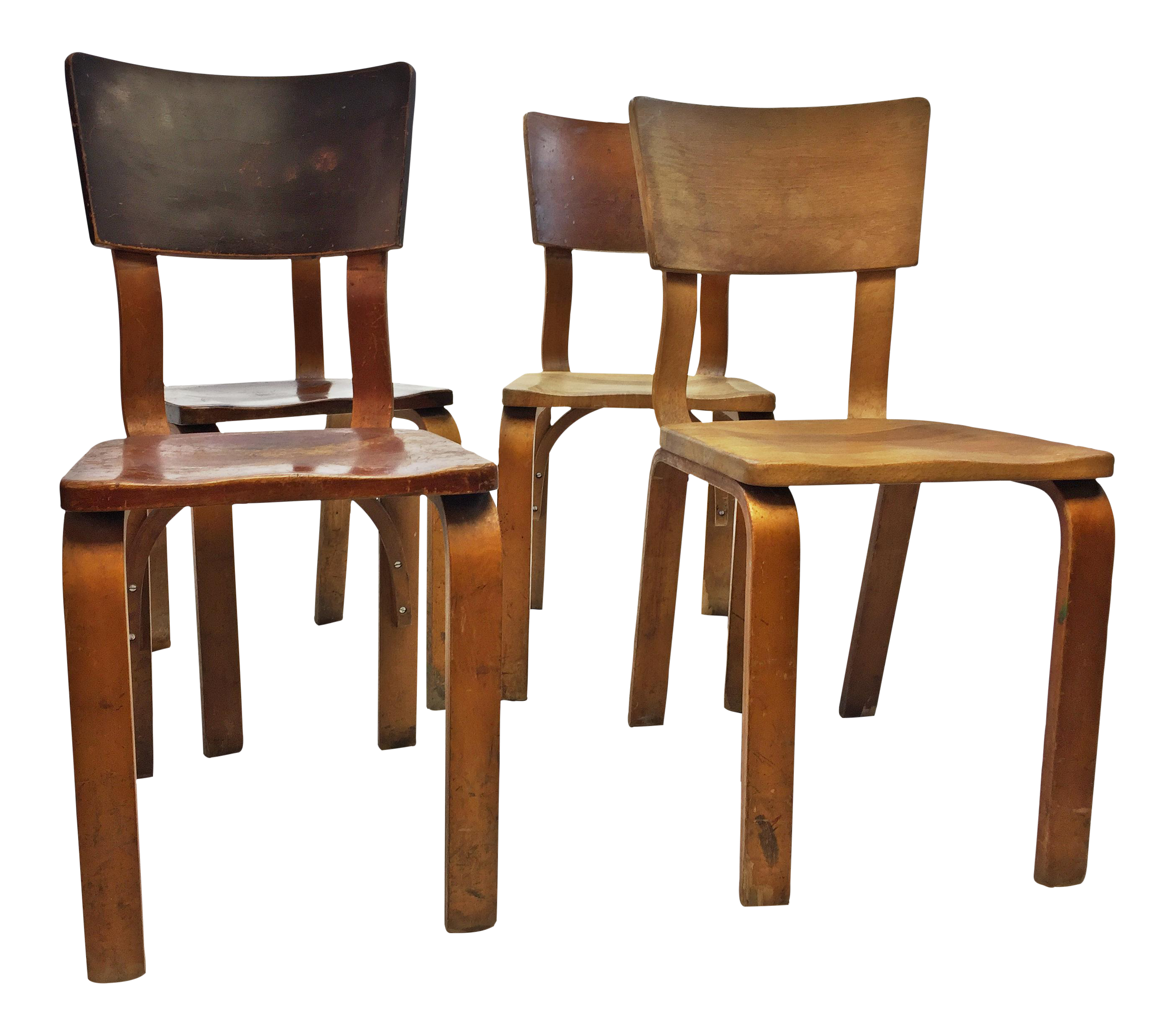 Mid Century Modern Thonet Bentwood Chairs Set Of 4 Chairish