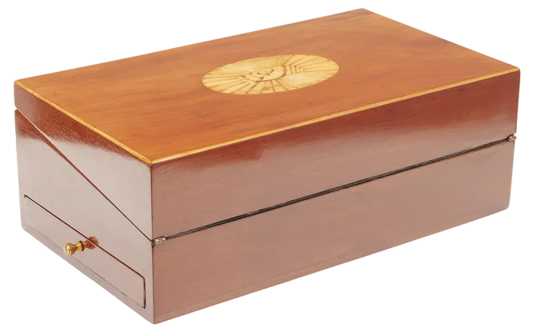 Mahogany Writing Box with Leather Pad, England, 1830s