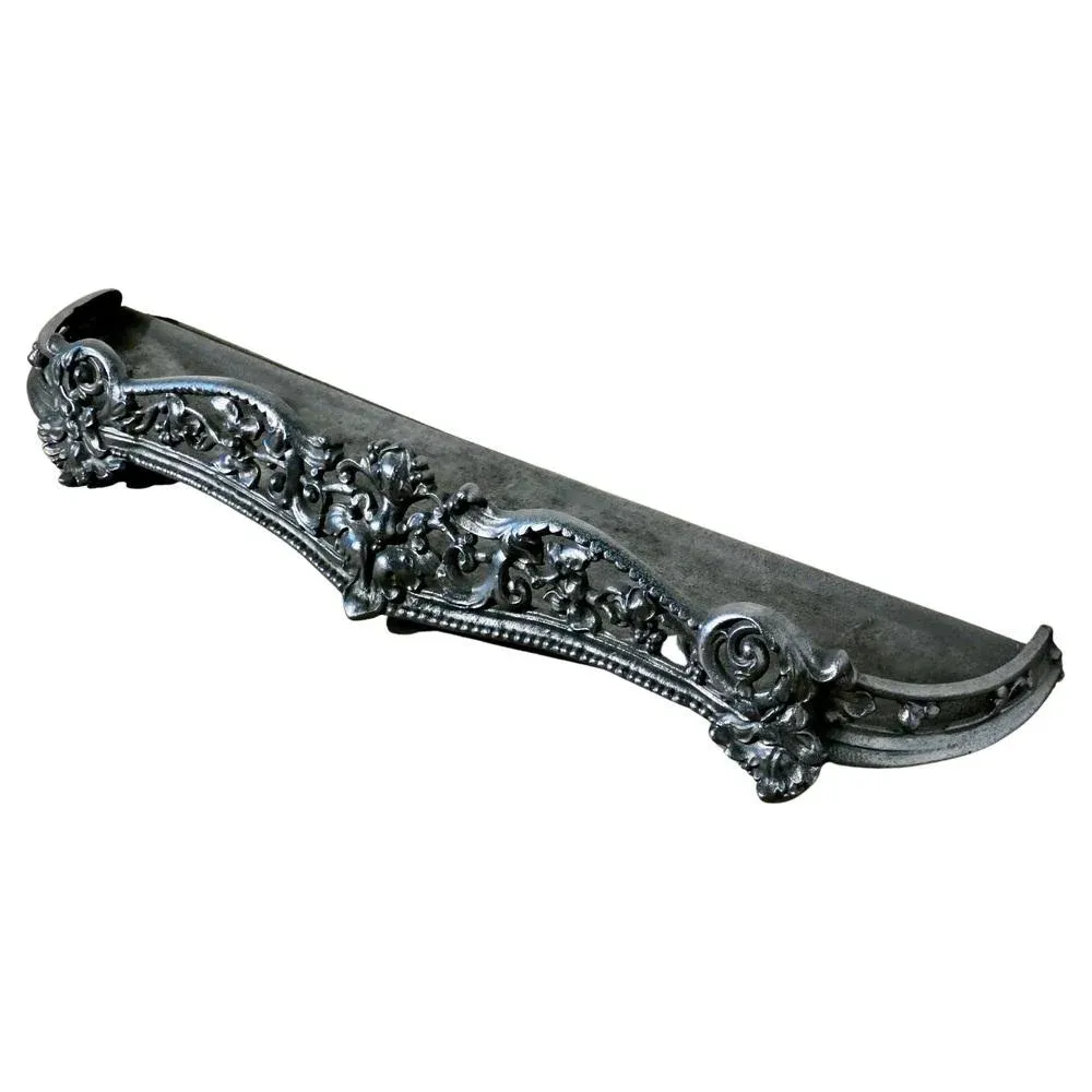 Victorian Art Nouveau Cast Iron Fender, 1880a