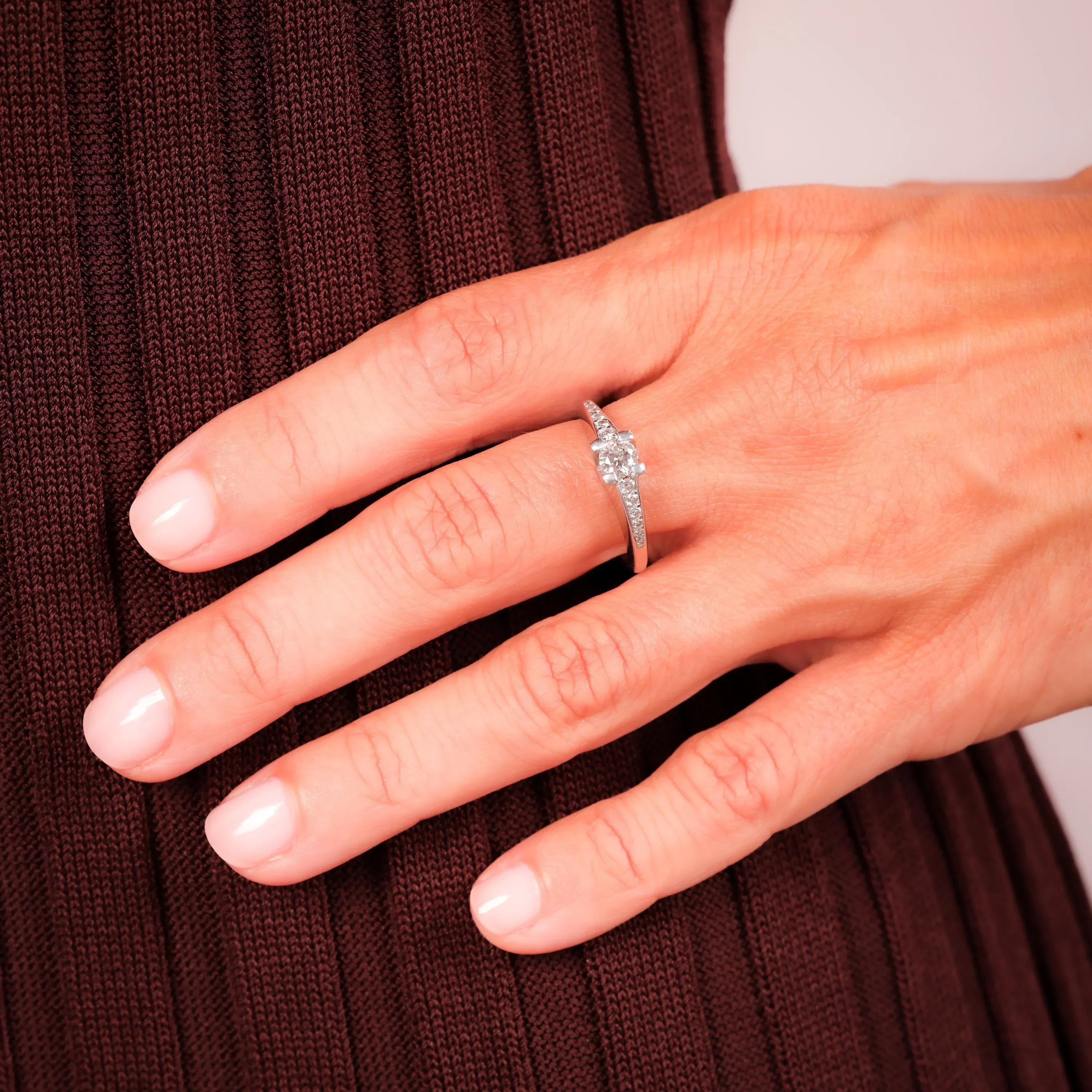 Mid century modern engagement ring deals