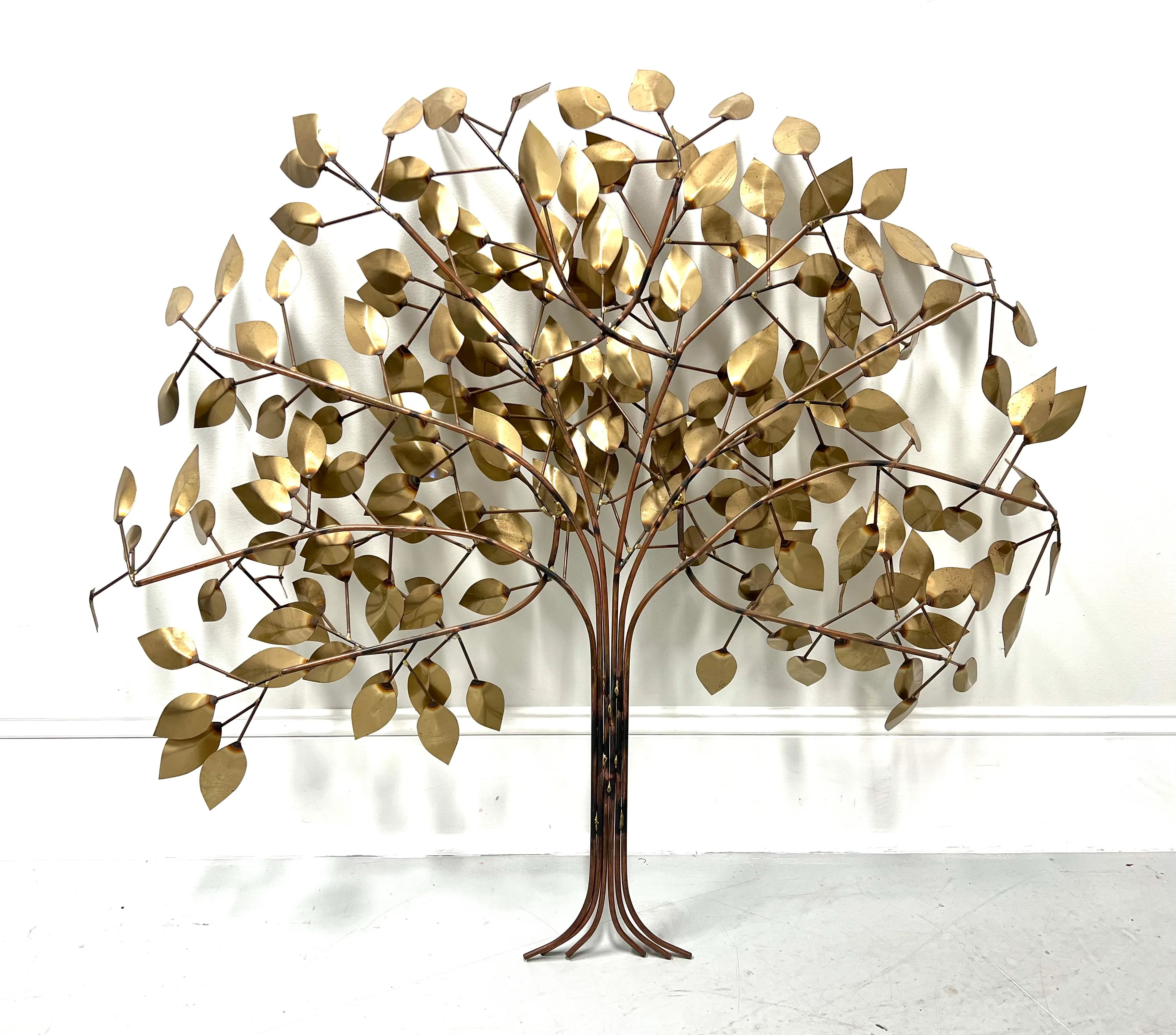 Mid 20th Century Copper & Brass Brutalist Tree of Life Sculpture