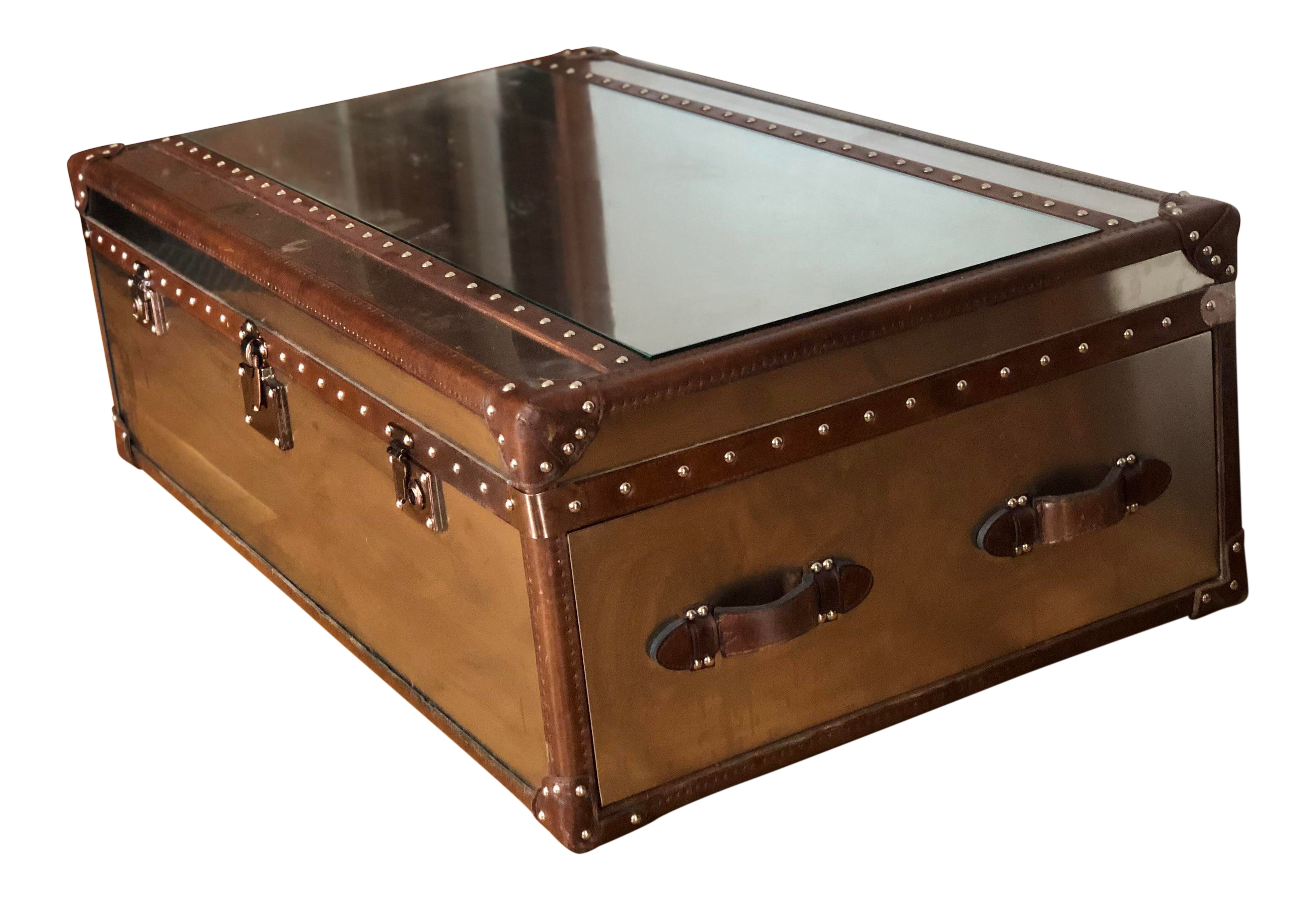 Restoration Hardware Mayfair Steamer Trunk Coffee Table