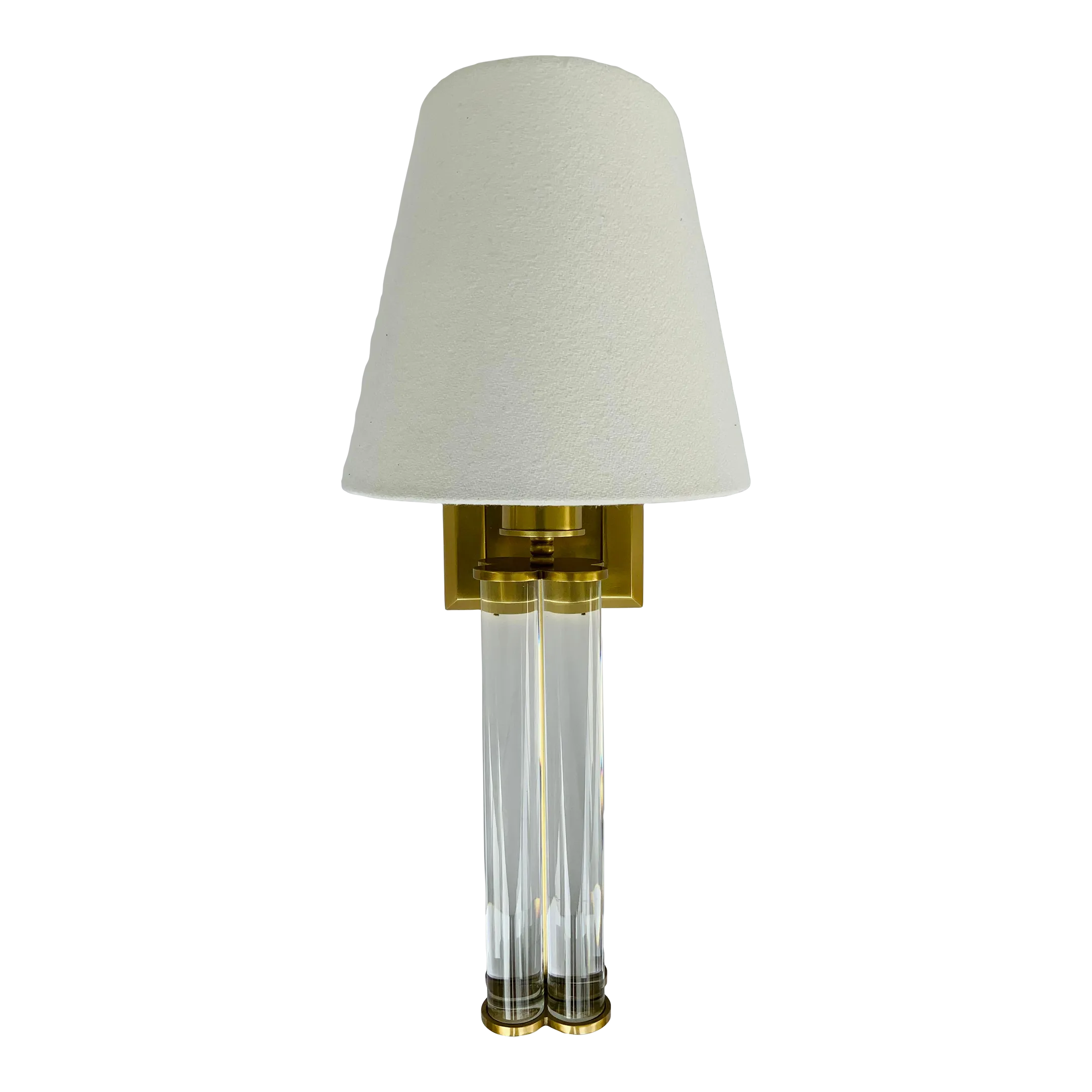 Arteriors Modern Glass and Brass Eckart Wall Sconce Chairish
