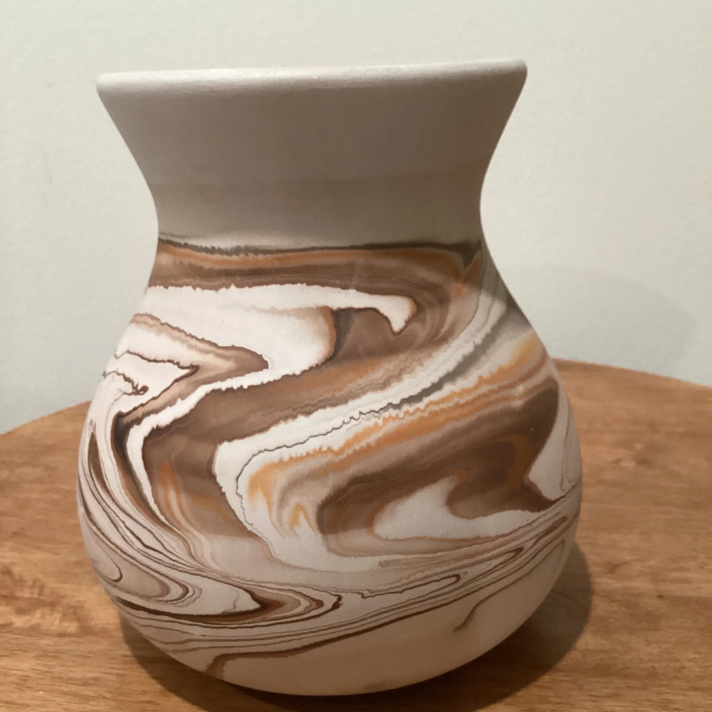 NEMADJI ネマジ ヴィンテージ　花瓶　ネイティブアメリカン　工芸品　陶器 VINTAGE】Nemadji Pottery Flower Base ”Made In USA