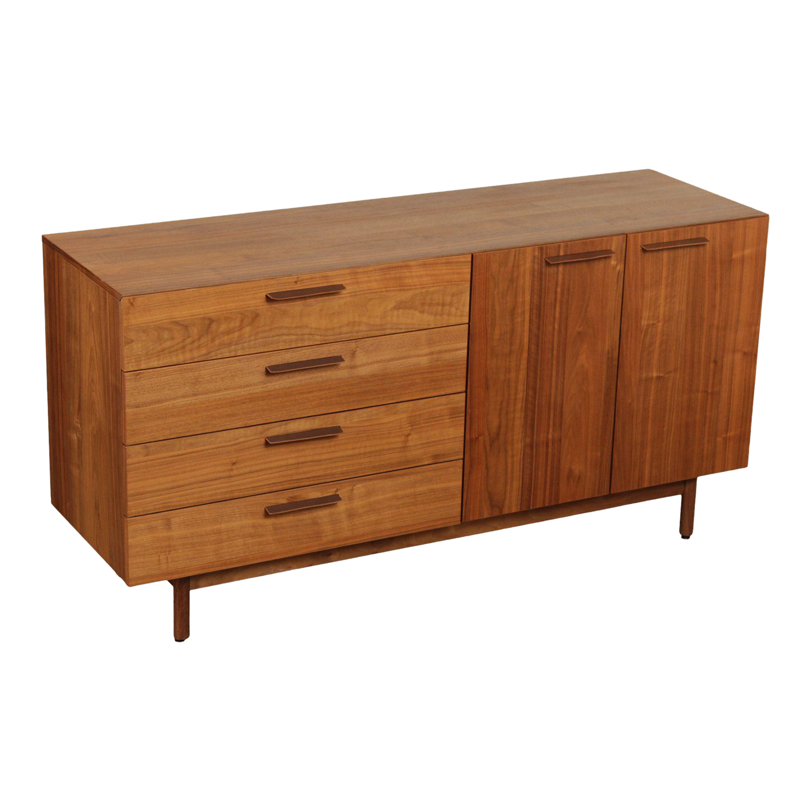 Blu Dot Mid Century Modern Style Walnut 'Shale' Sideboard Chairish