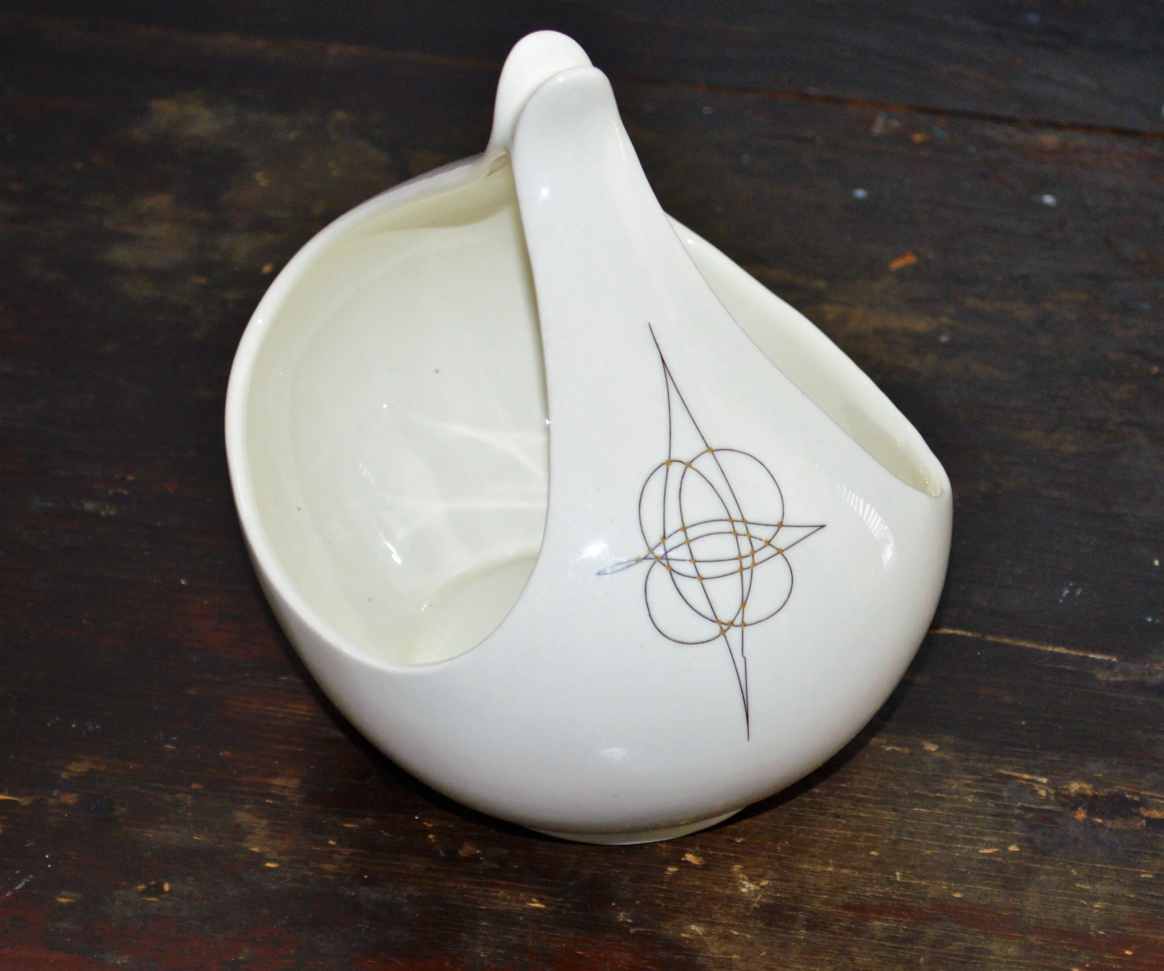 1950s Hallcraft Eva Zeisel Fantasy Gravy Serving Bowl Candy Dish