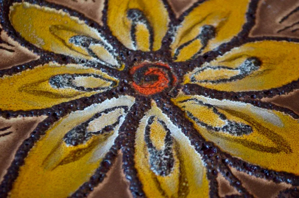 Fat Lava Mural Ceramic Plate, 1970s