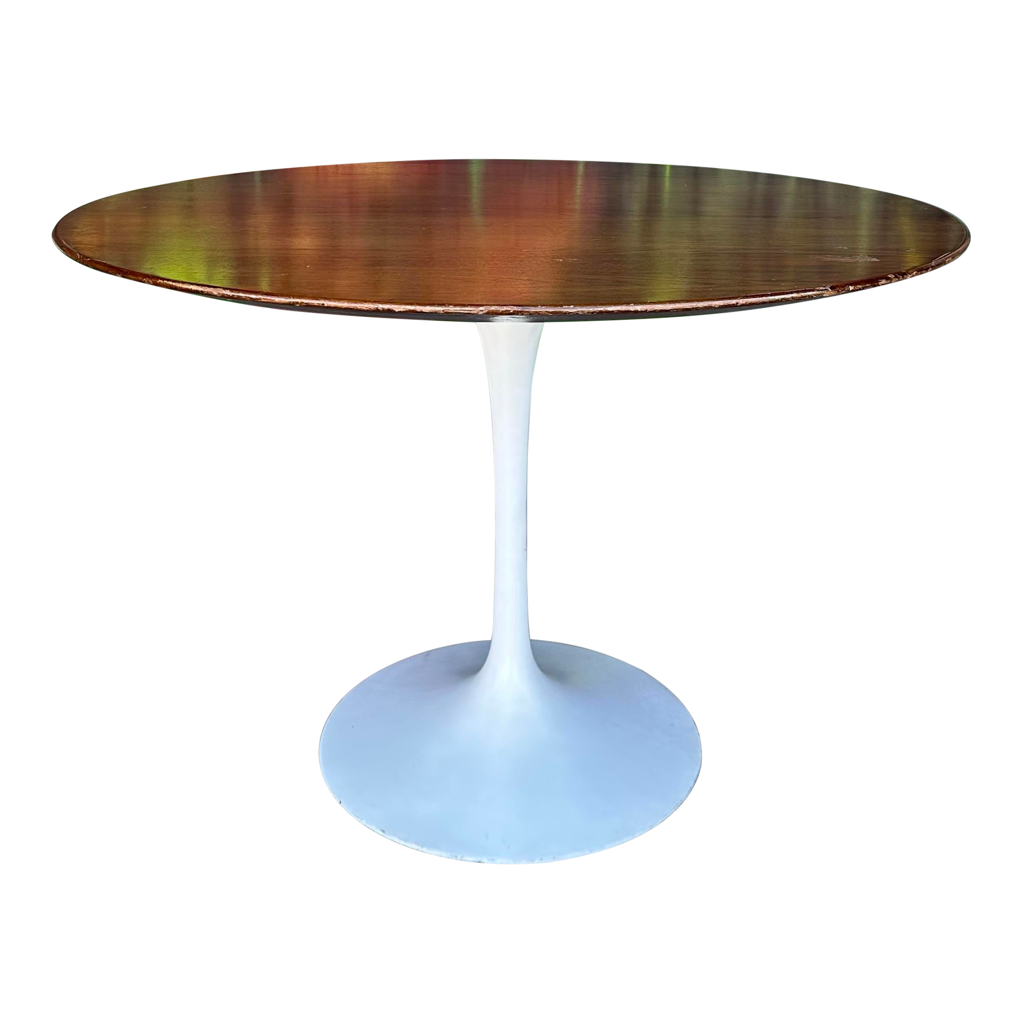 Mid Century Modern Eero Saarinen for Knoll Walnut Round Dining