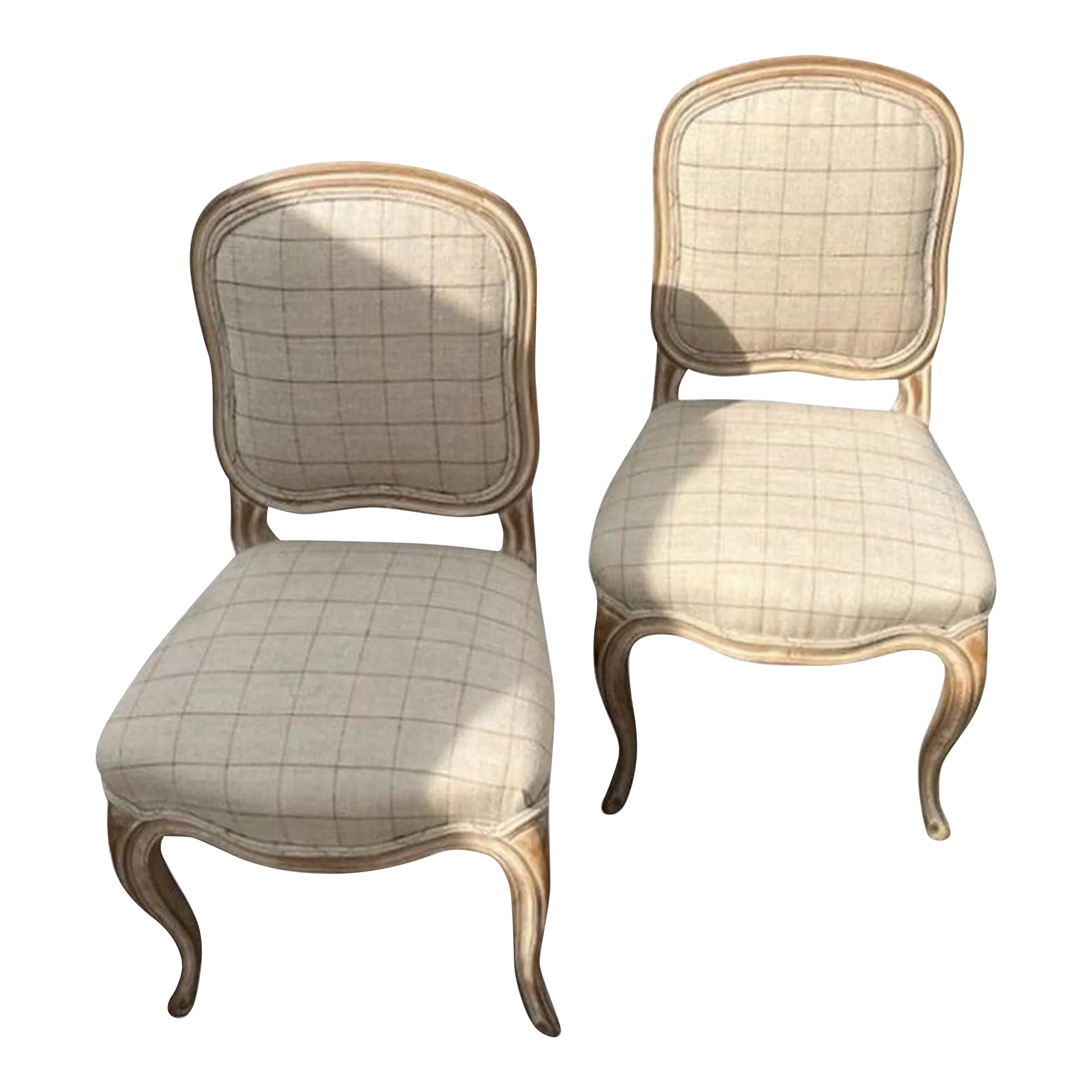 Early 20Thc French Small Chairs in Linen | Chairish