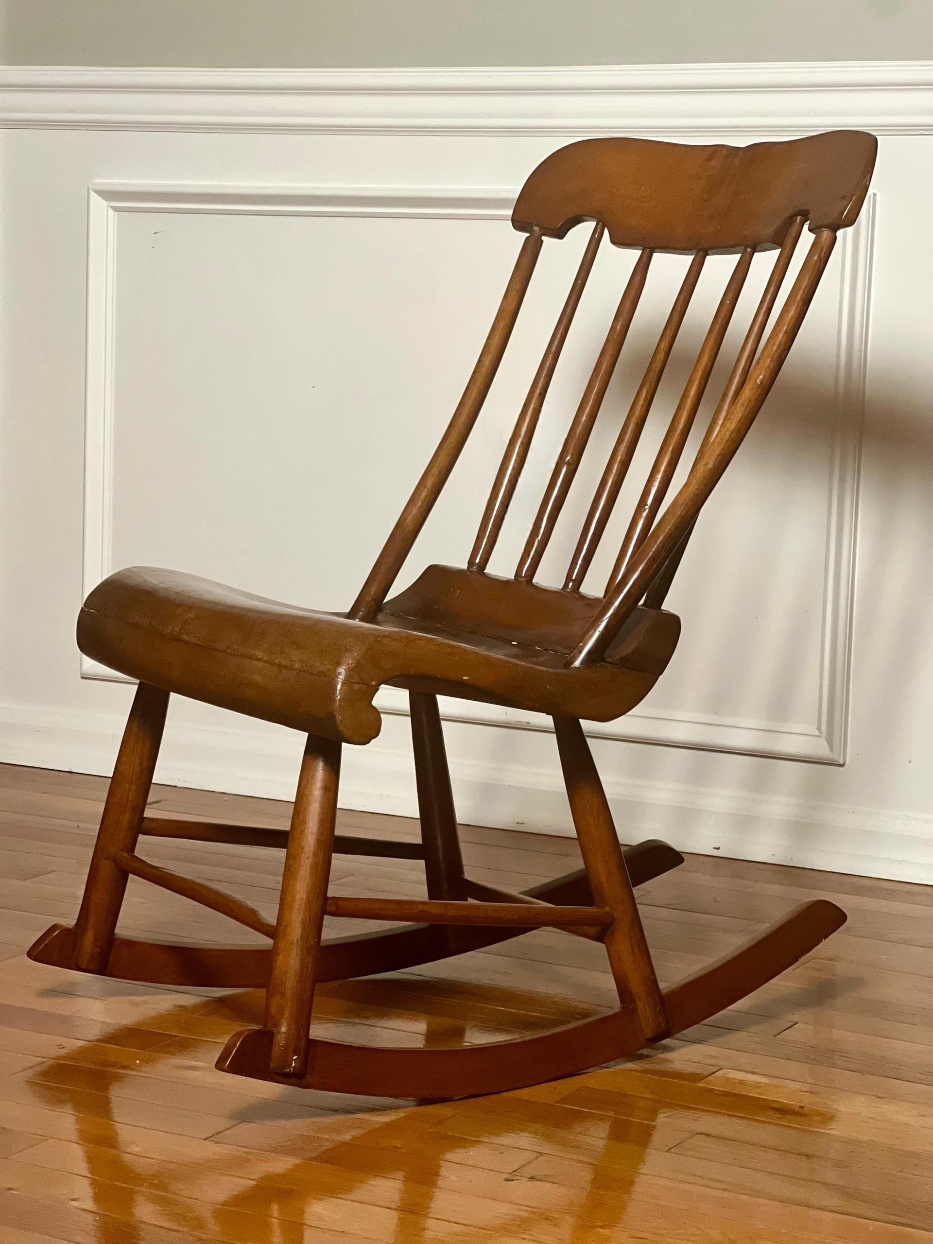 American 18th Century Handcrafted Child's Boston Rocker Chairish - Main Image