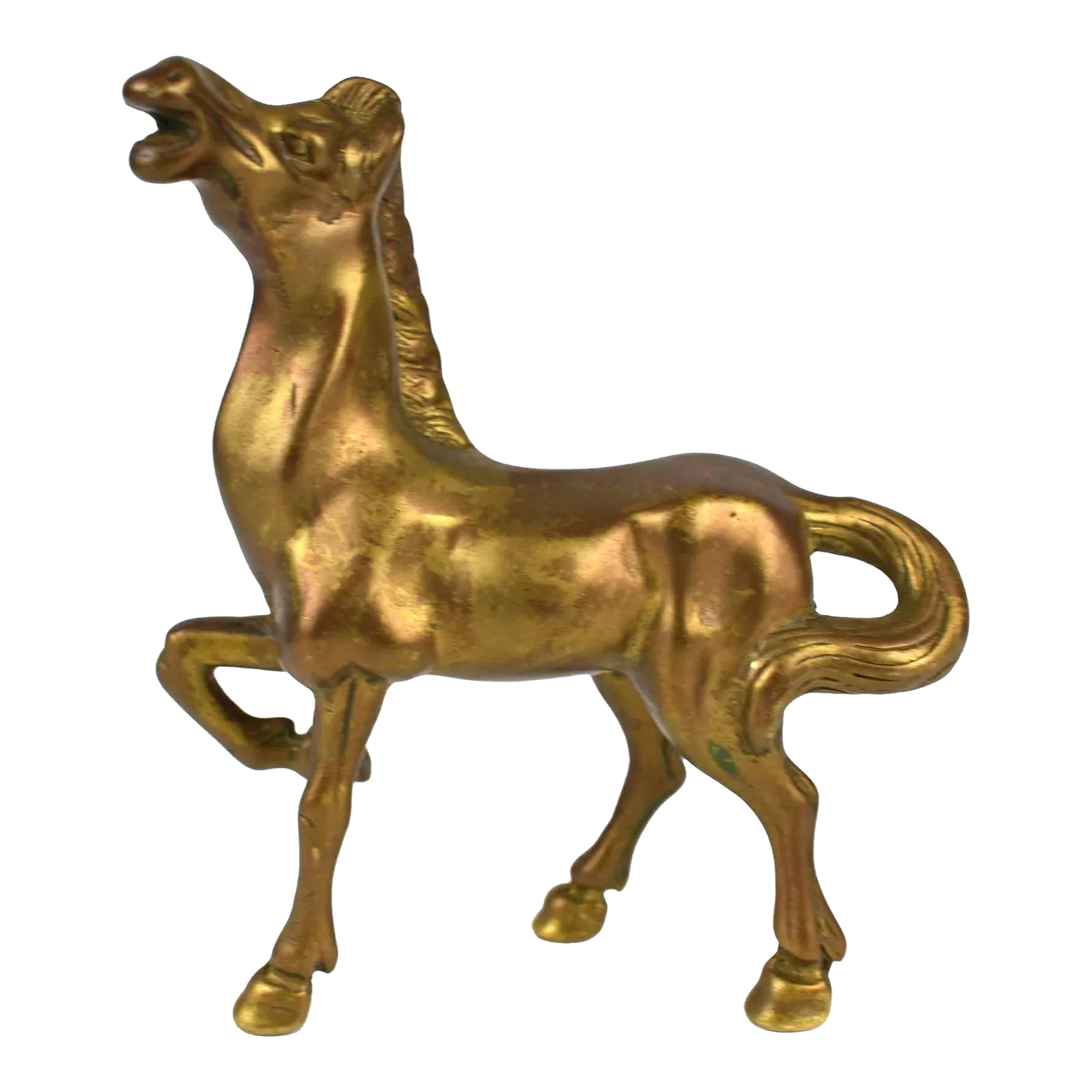 Mid 20th Century Solid Gold Brass Horse Figurine Chairish