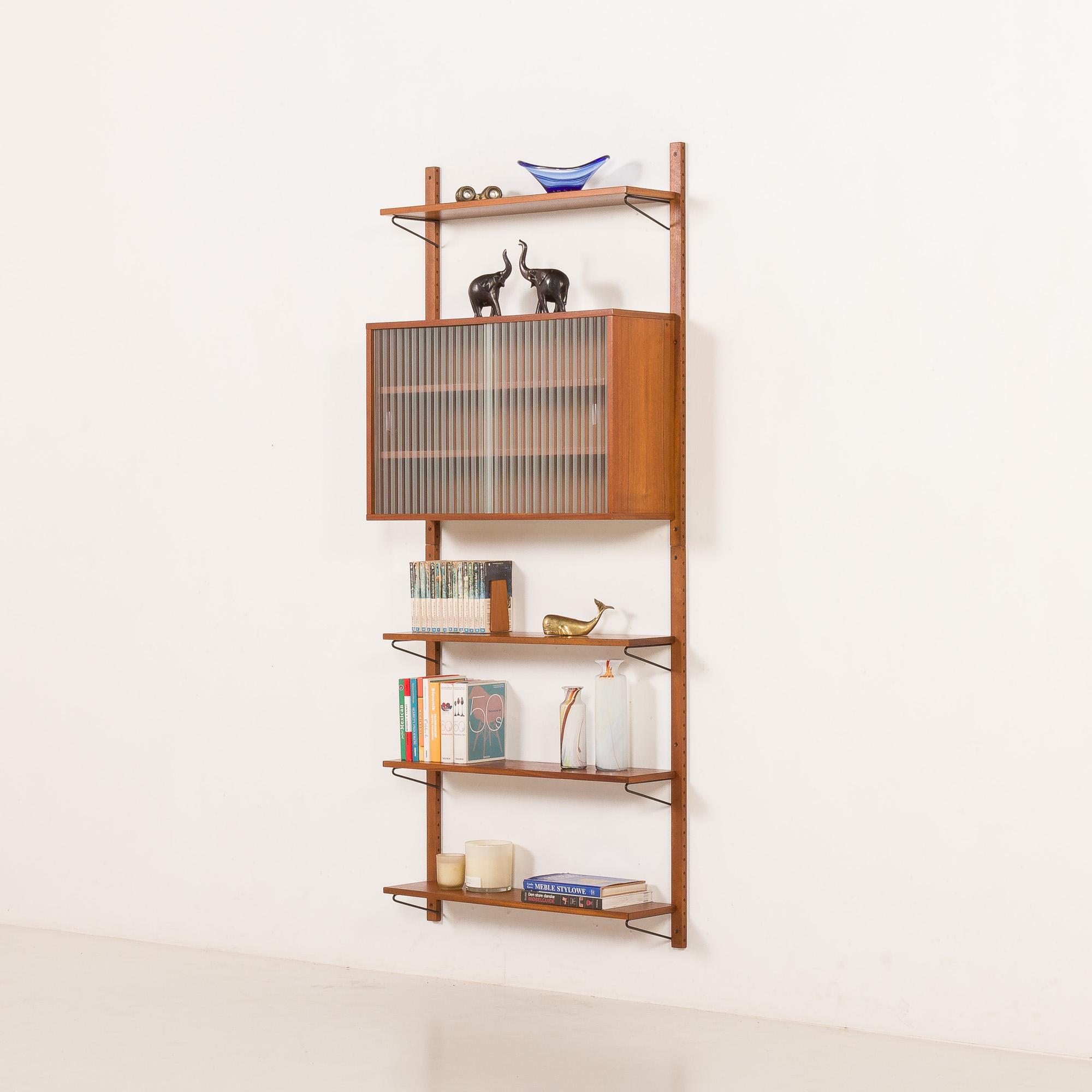 Scandinavian Shelving Wall Unit, Denmark, 1960s
