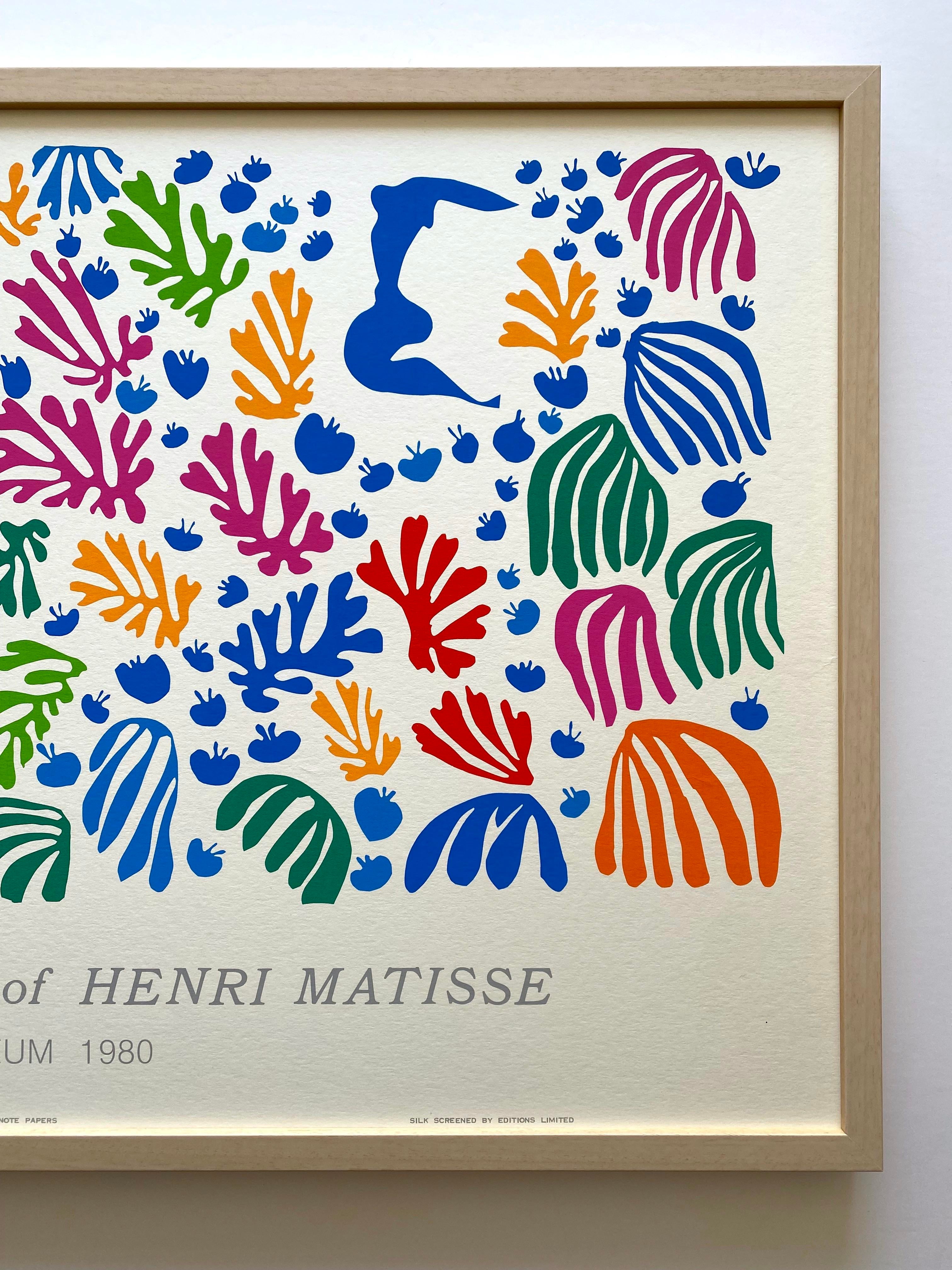 Henri Matisse Vintage 1980 Fine Art Silkscreen Print Framed