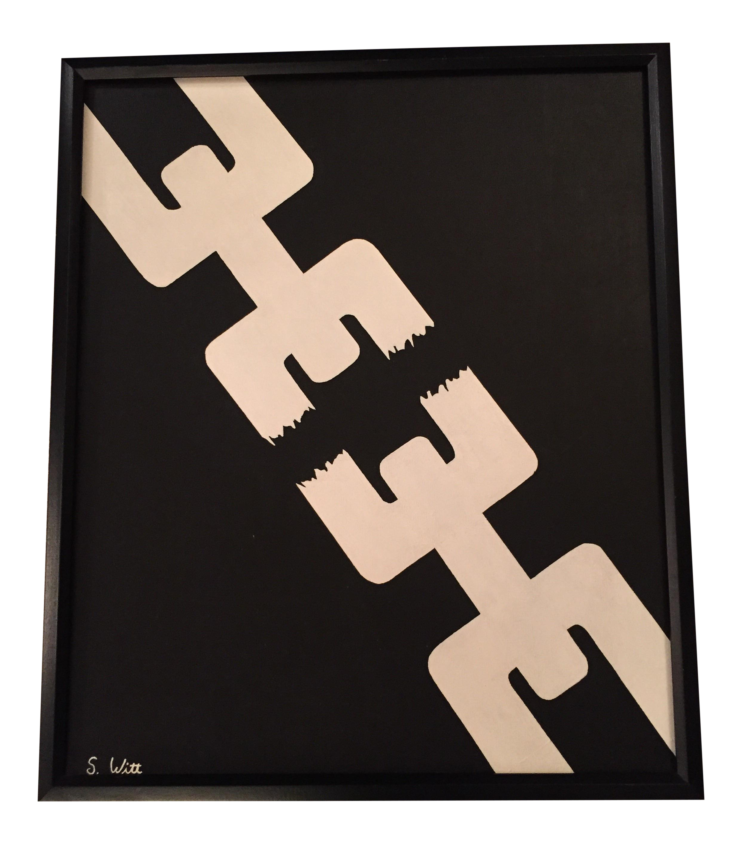 Vintage Broken Chain Framed Painting Chairish