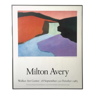 Milton Avery Vintage 1983 Lithograph Print Framed Exhibition