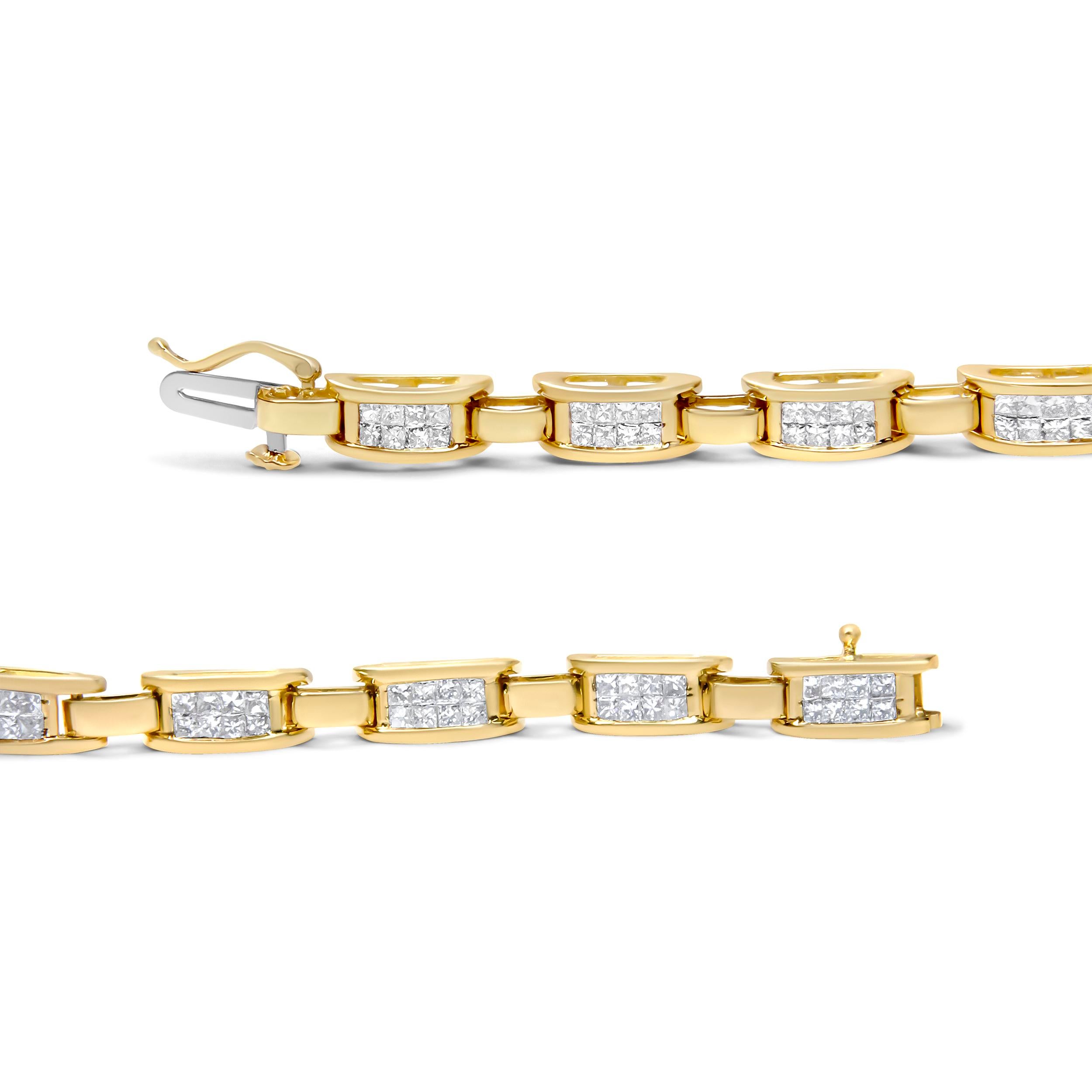 20-60代 人気ファッションブランド 10K Yellow Gold 2.0 Cttw Invisible-Set Princess Cut Diamond ウェア