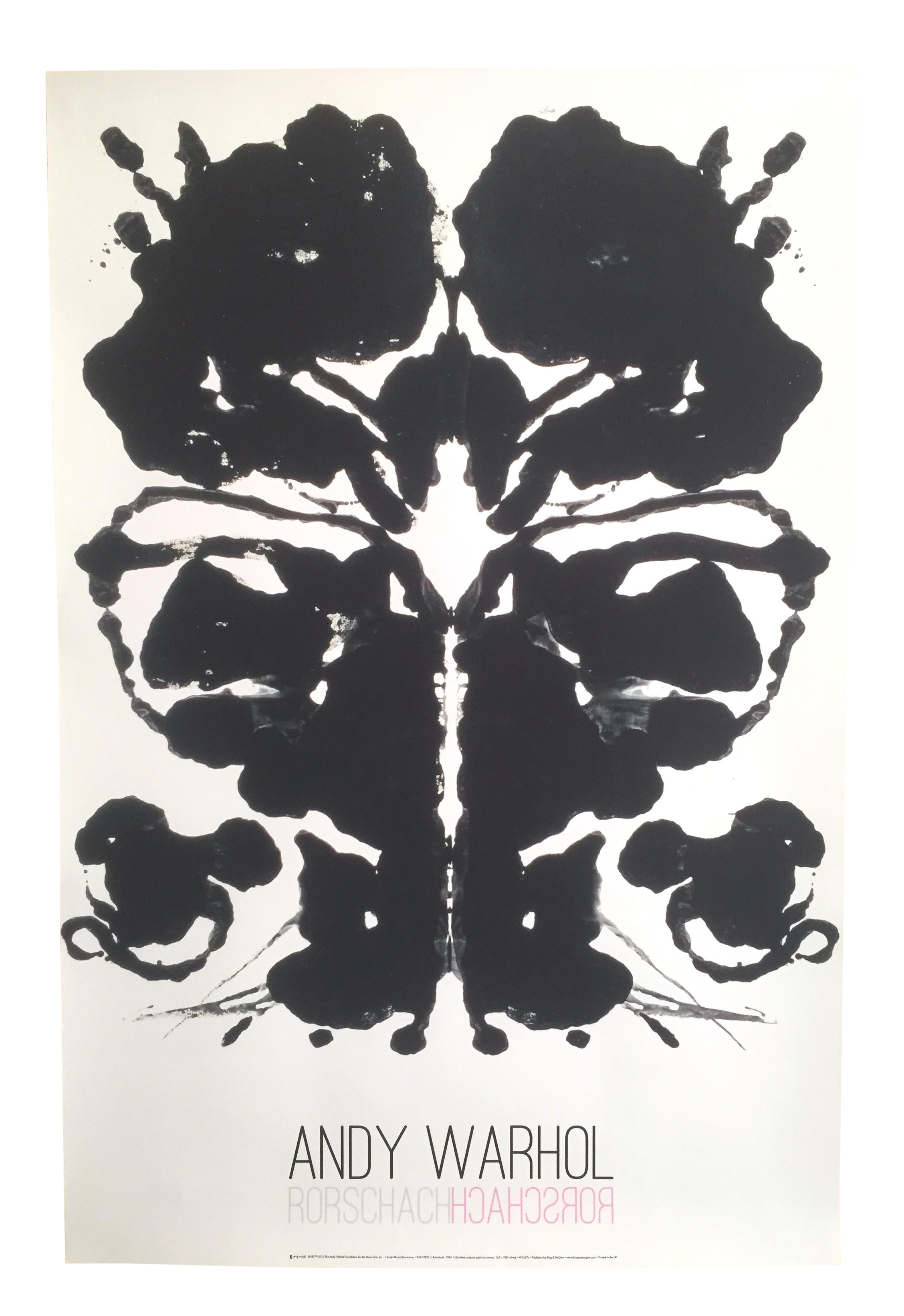 Andy Warhol Original Offset Lithograph Print Poster Rorschach Ink Blot