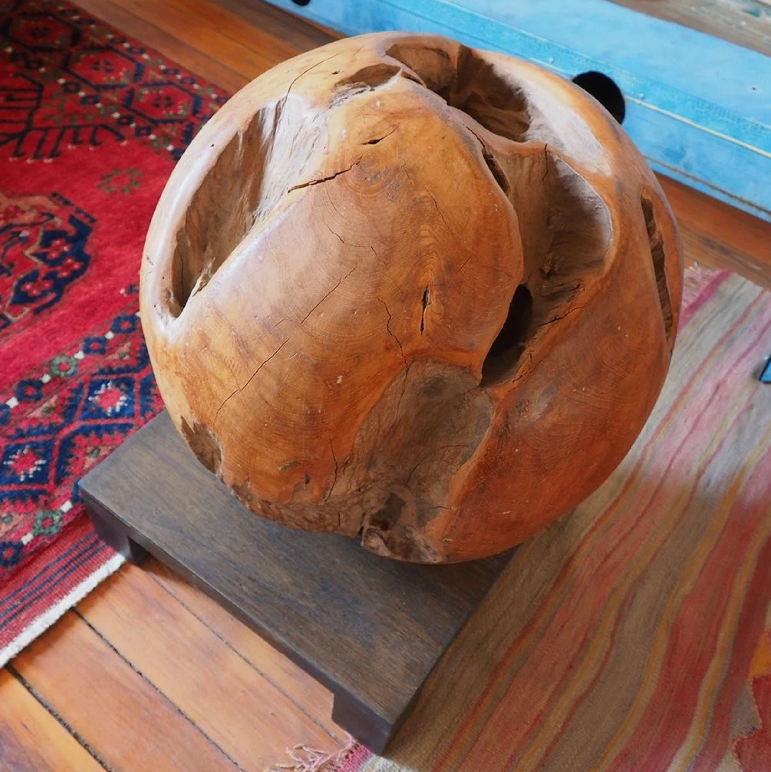 1960s Large Hand Carved Wood Burl Sculpture 17\