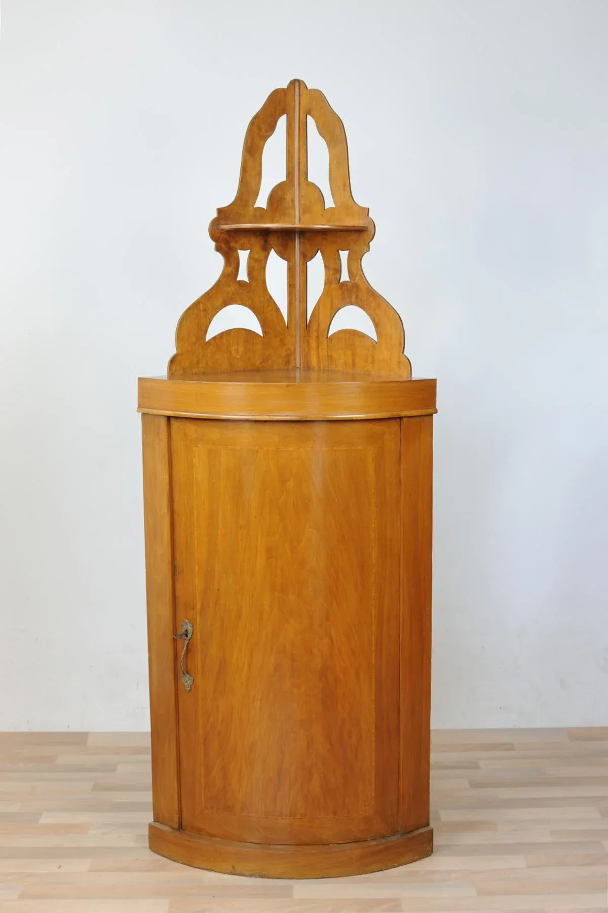 Corner Cupboard with Rounded Front, Early 20th Century