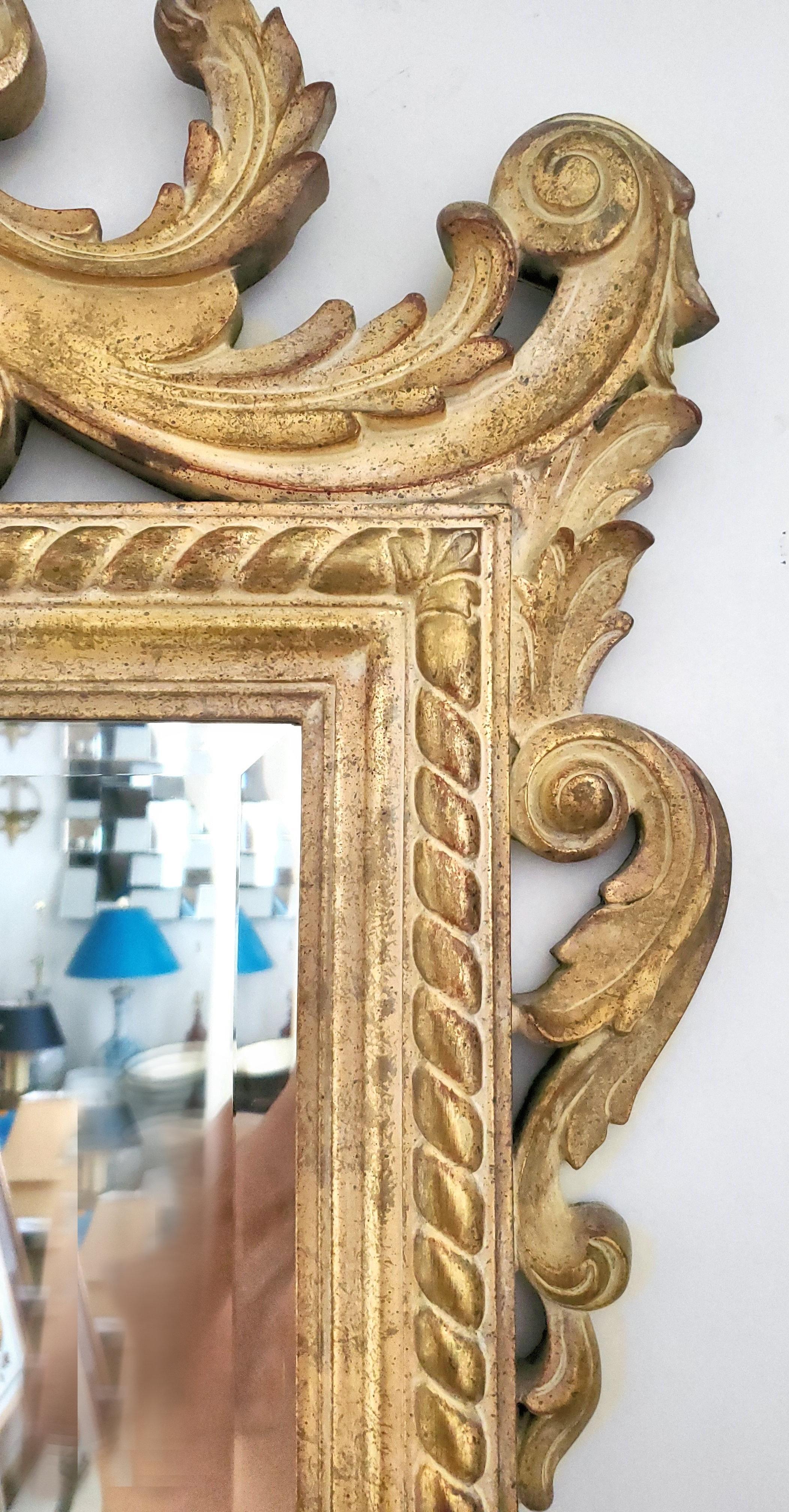 wall mirror / 昭和レトロ Antique Mirror, Vintage Handmade Silver Mirror, Old Mirror