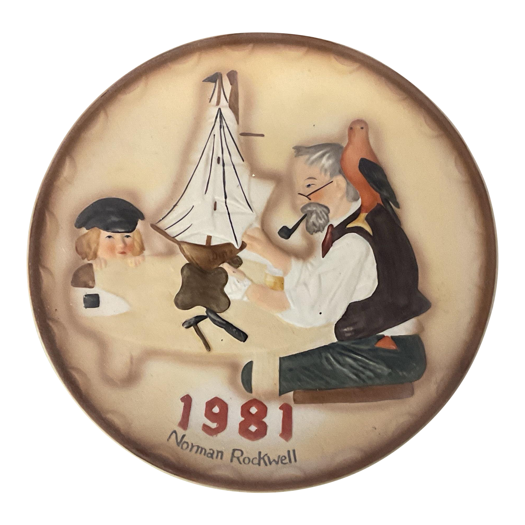 1981 Norman Rockwell “Plate Americana” Decorative Wall Plates – Set of 3