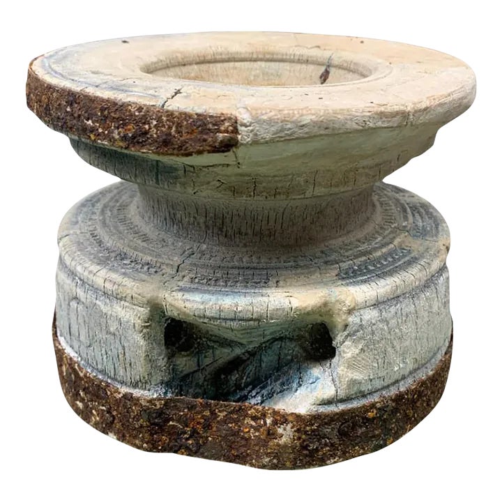 Vintage Indian Seed Extractor Candle Holder | Chairish