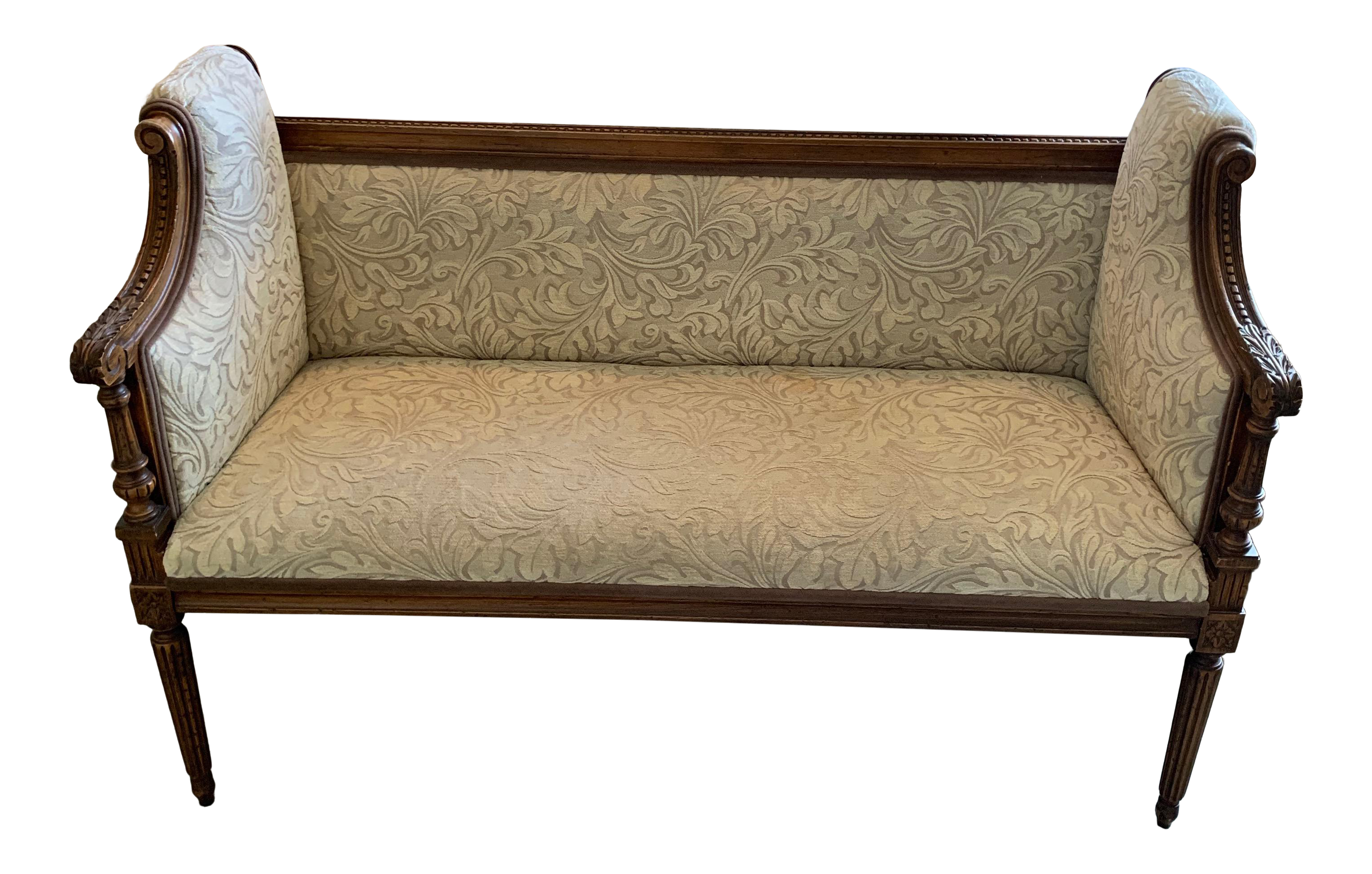 verken mid century modern settee bench