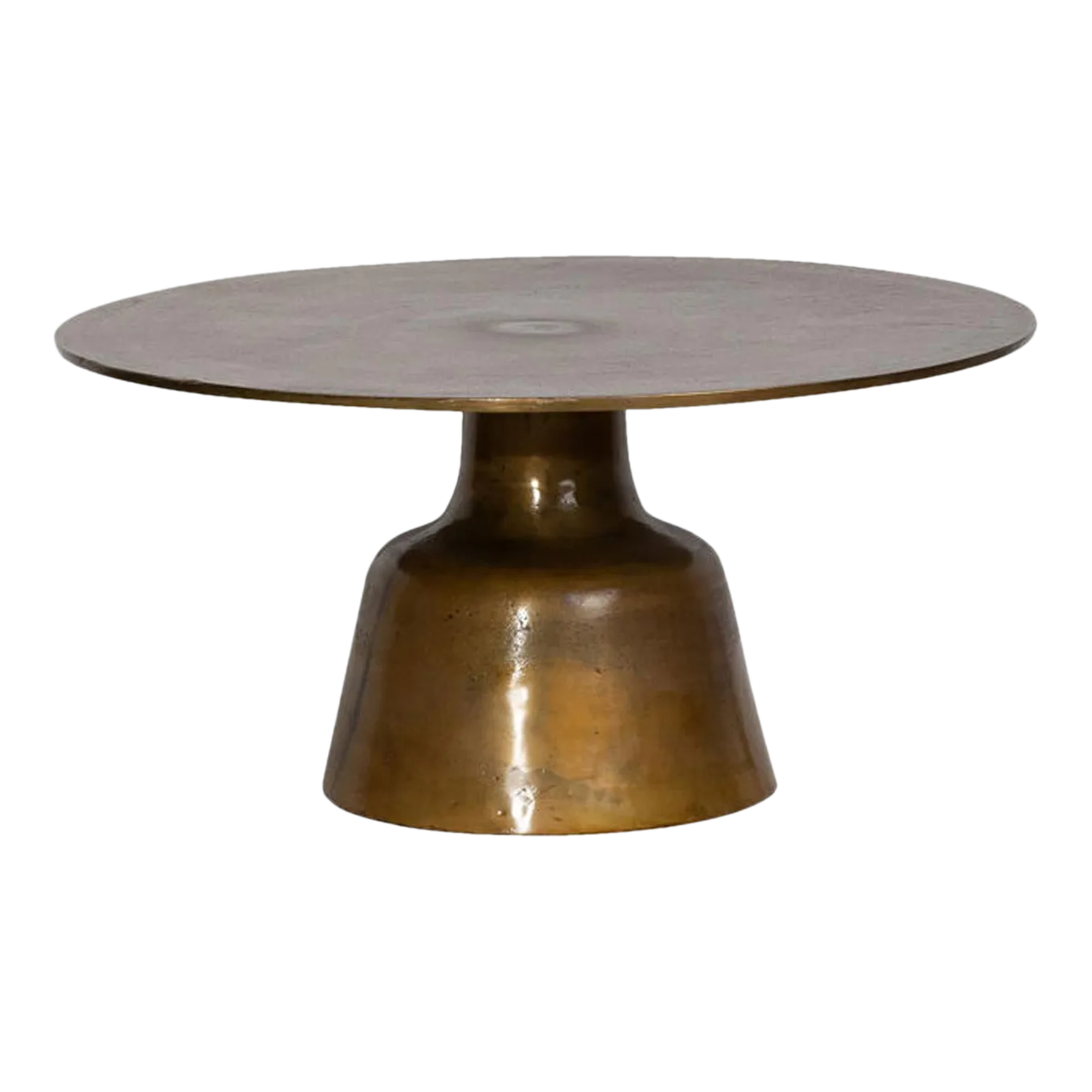 Antiqued Brass Round Coffee Table Chairish