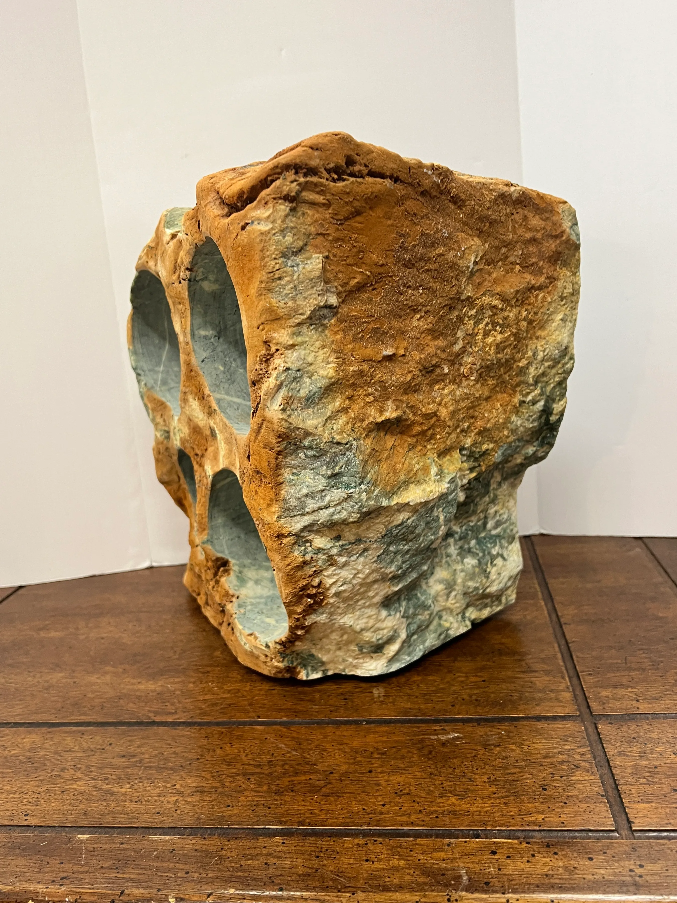 Carved Jadeite/Stone Wine Bottle Holder/Rack
