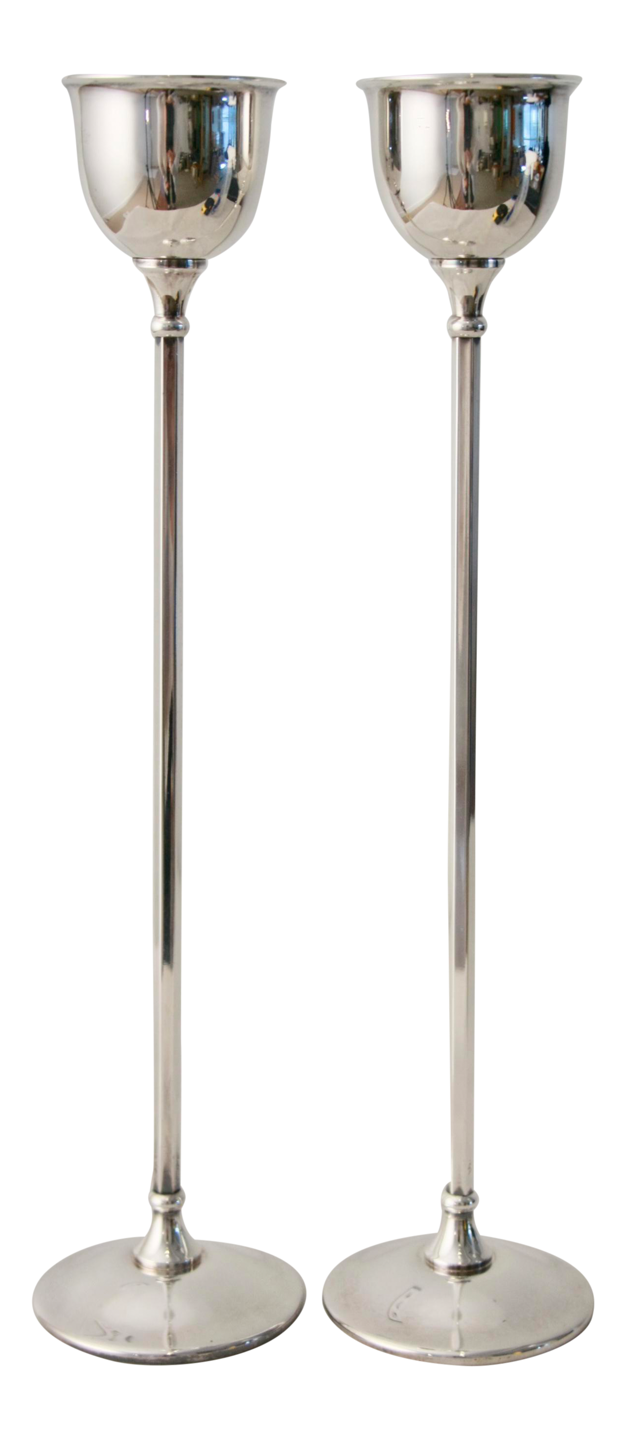 Birks Tall Slender Candleholders a Pair Chairish