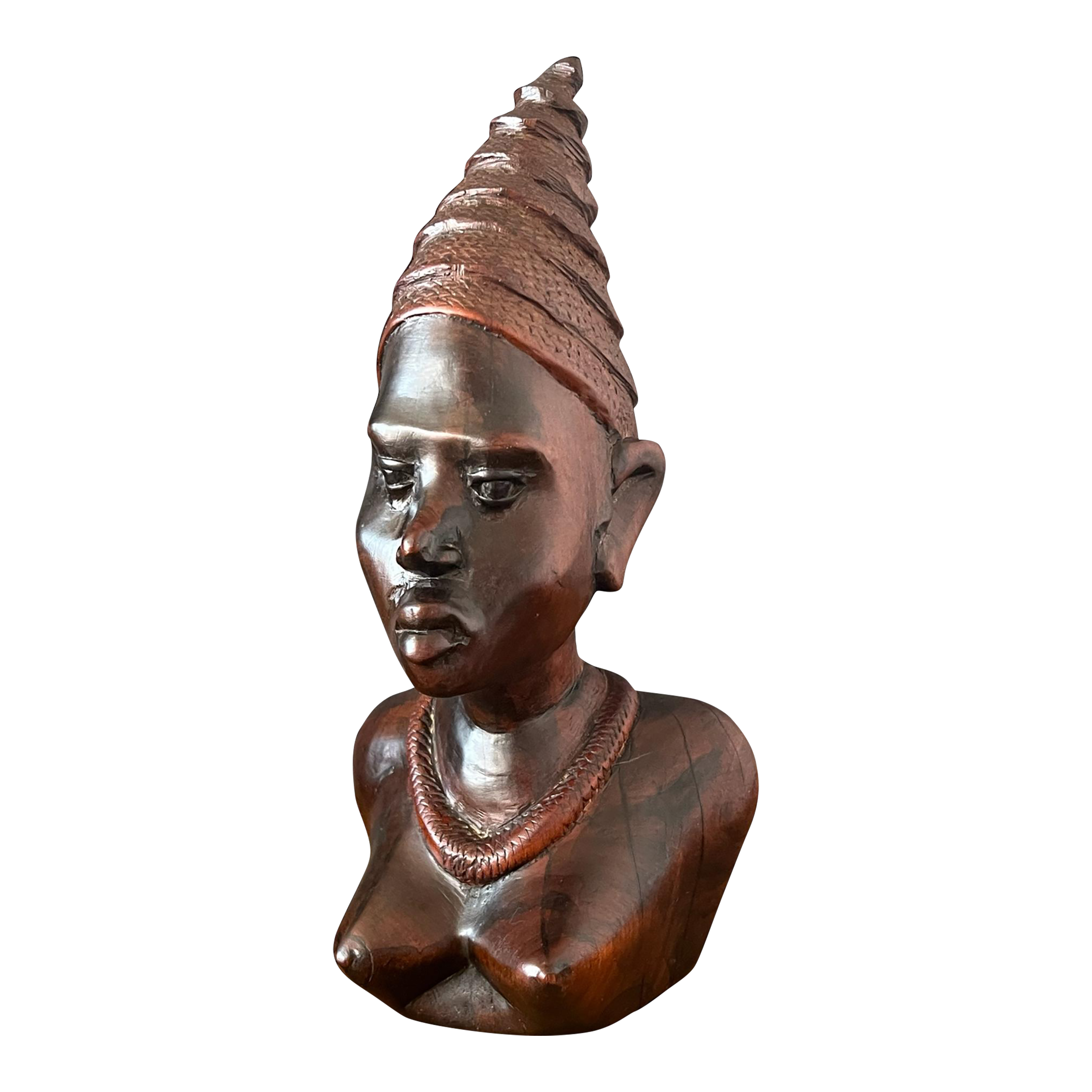 1970s Carved African Woman Bust Chairish