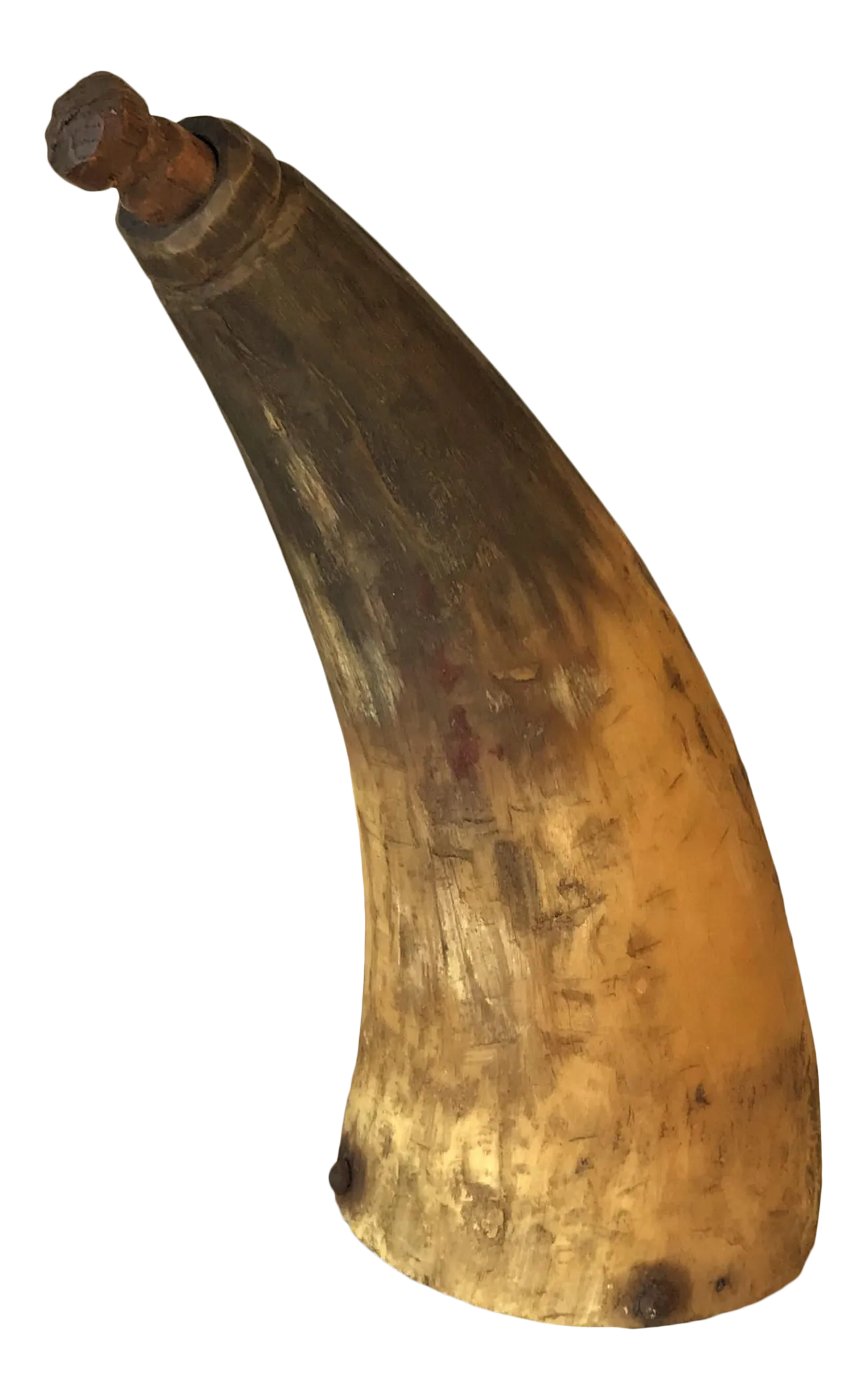 Early 19th Century Gun Powder Horn With Original Carved Pin Chairish