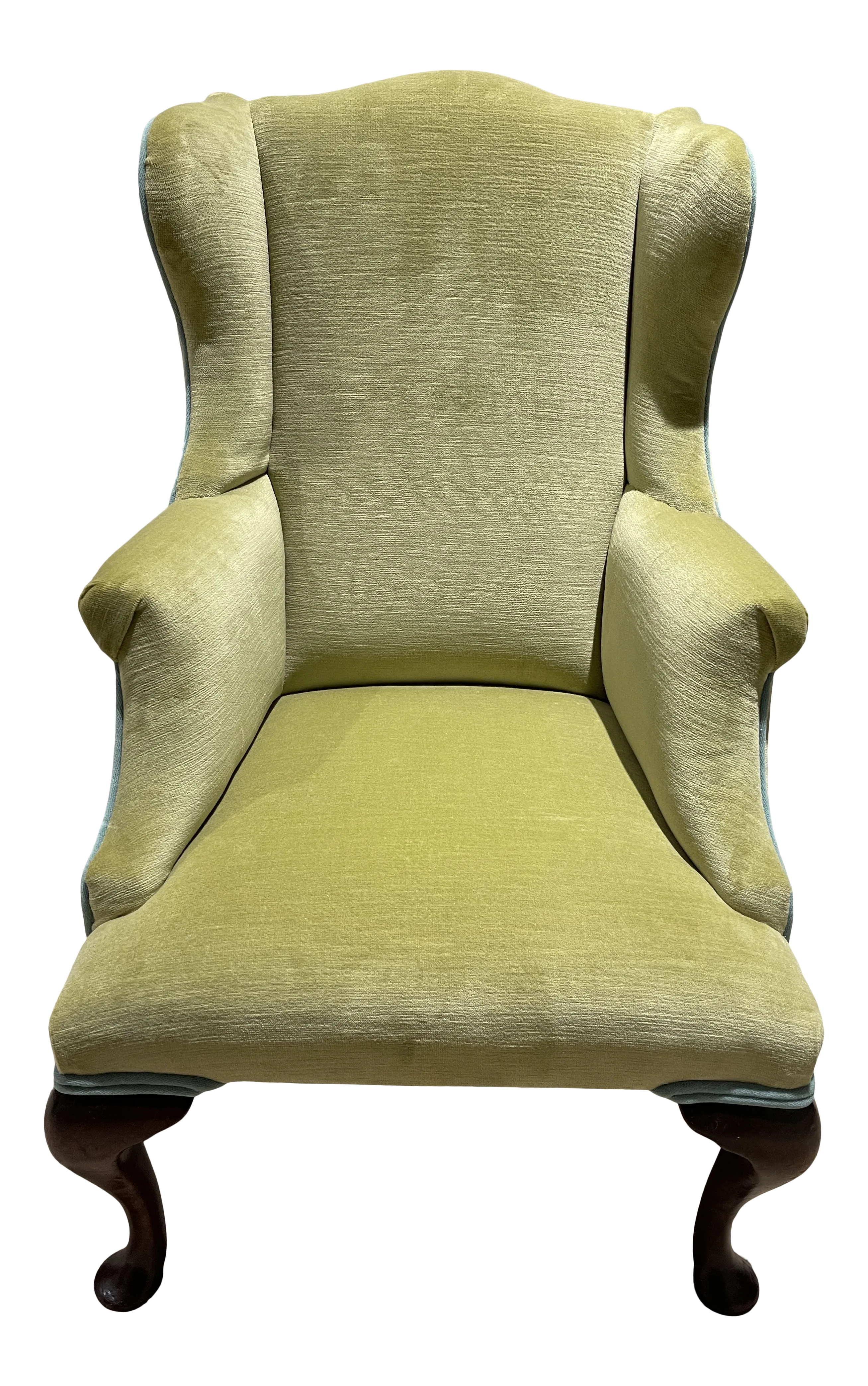 Vintage Queen Anne Wingback Chairs Chairish - Main Image