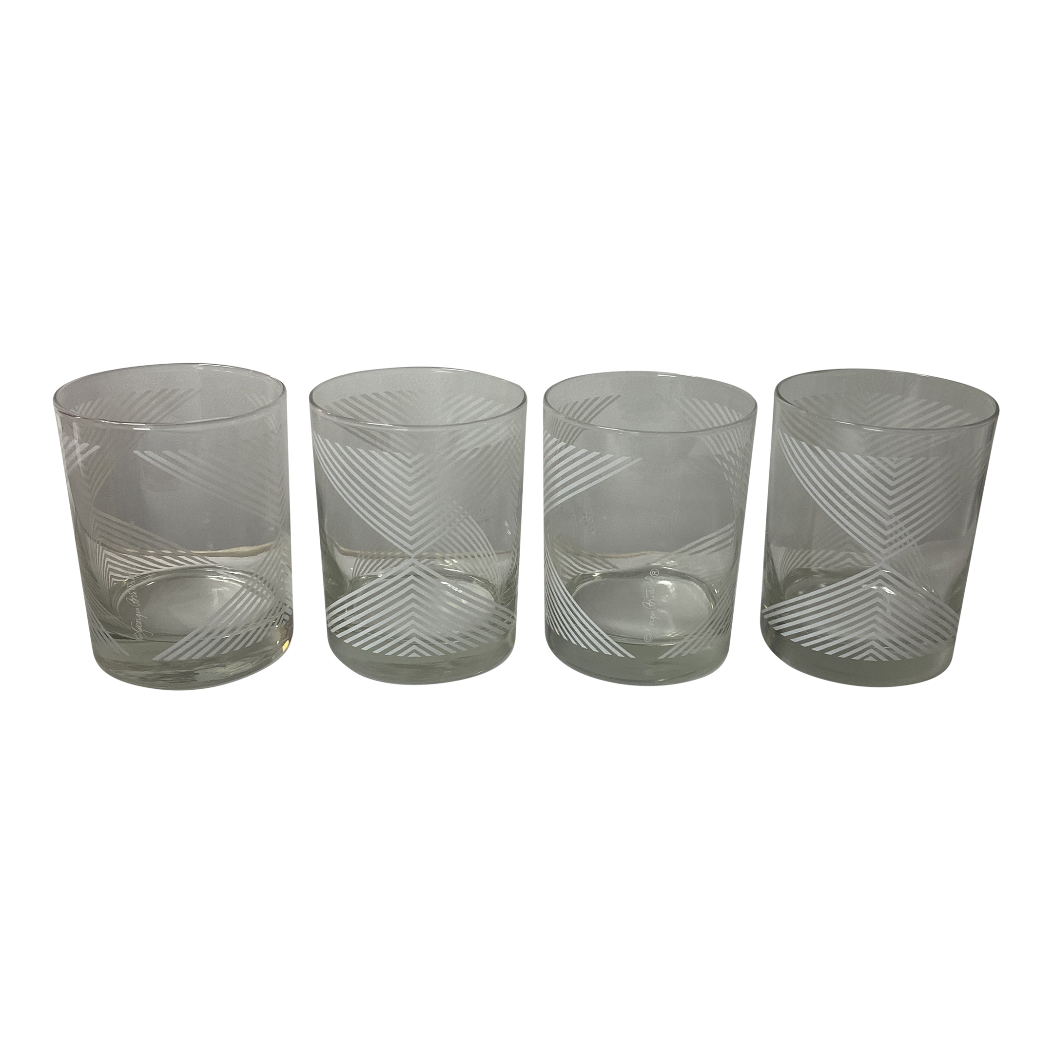 1980s Briard Op Art Style Bar Glasses Set of 4 Chairish