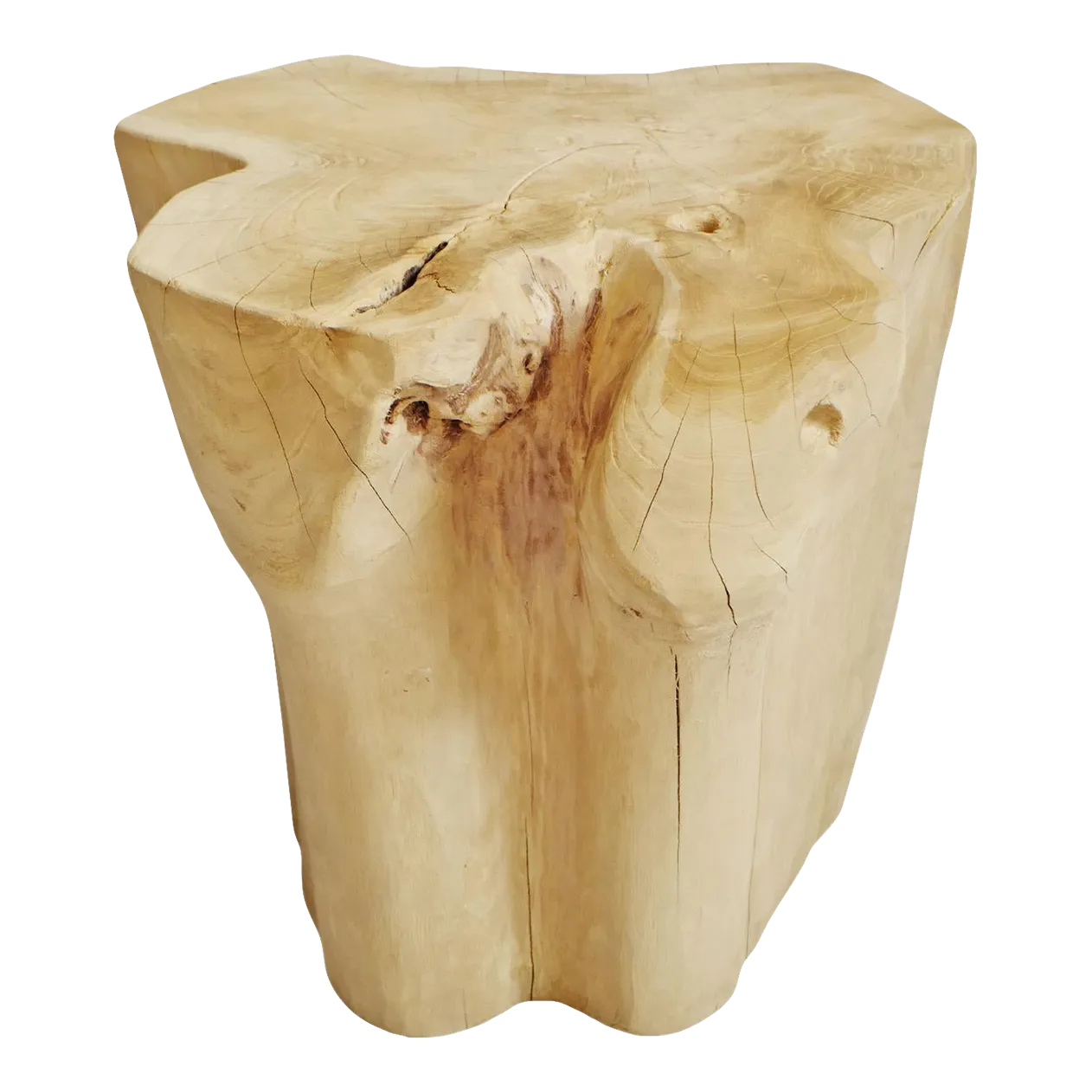 Organic Raw Teak Side Table Chairish