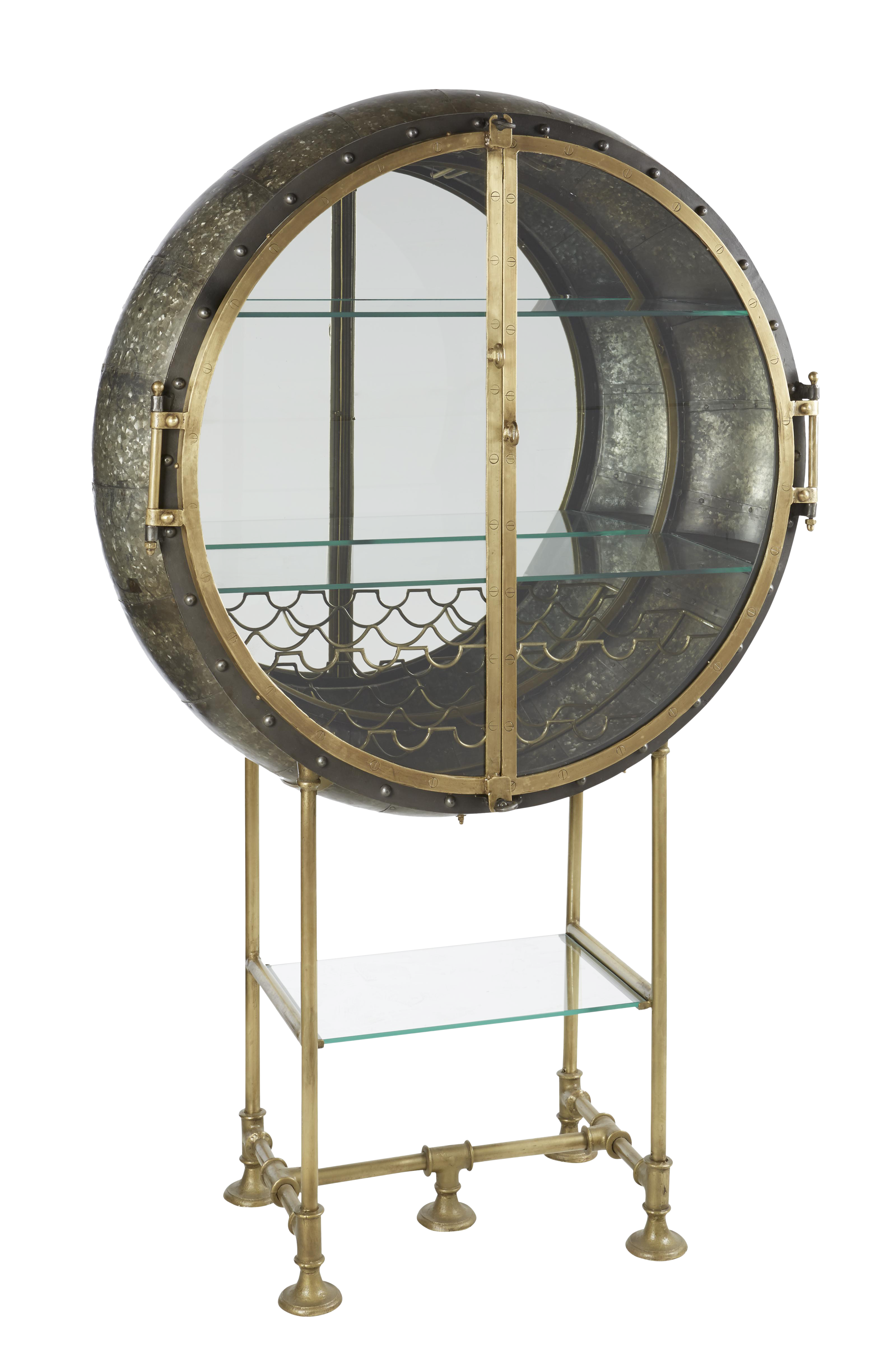 Industrial Galvanized Steel Porthole Bar By Restoration Hardware