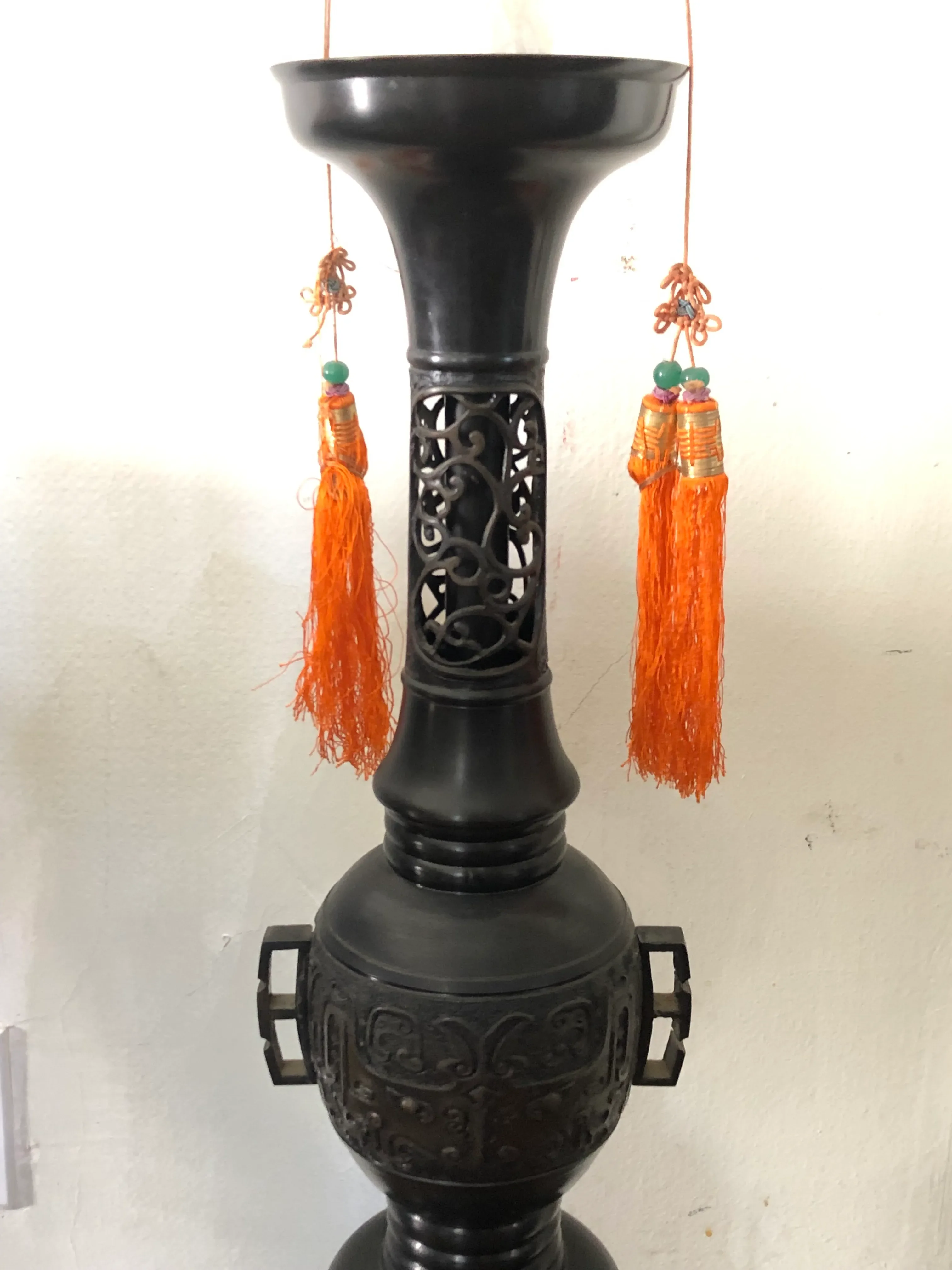 Marbro James Mont-Style Chinese Archaistic Bronze Floor Lamp | Chairish, image size:3024x4032