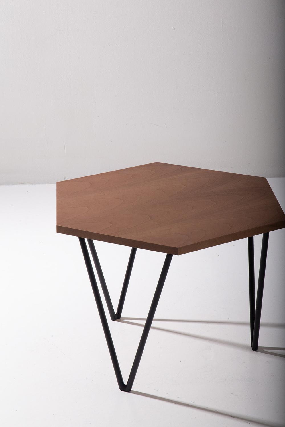 Hexagonal Coffee Table from Isa Bergamo, Set of 7