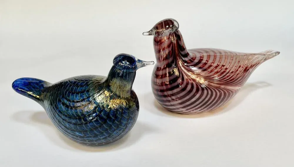 Glass Art Mouth-Blown Bird Figure by Oiva Toikka for Iittala