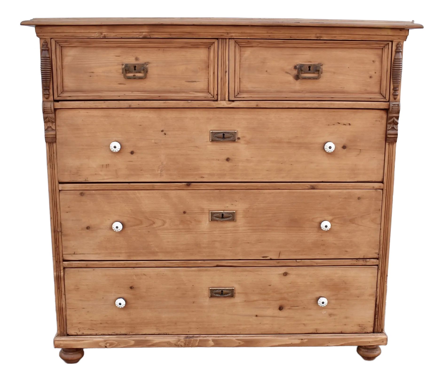 Pine Chest of Five Drawers, Hungary, Circa 1880