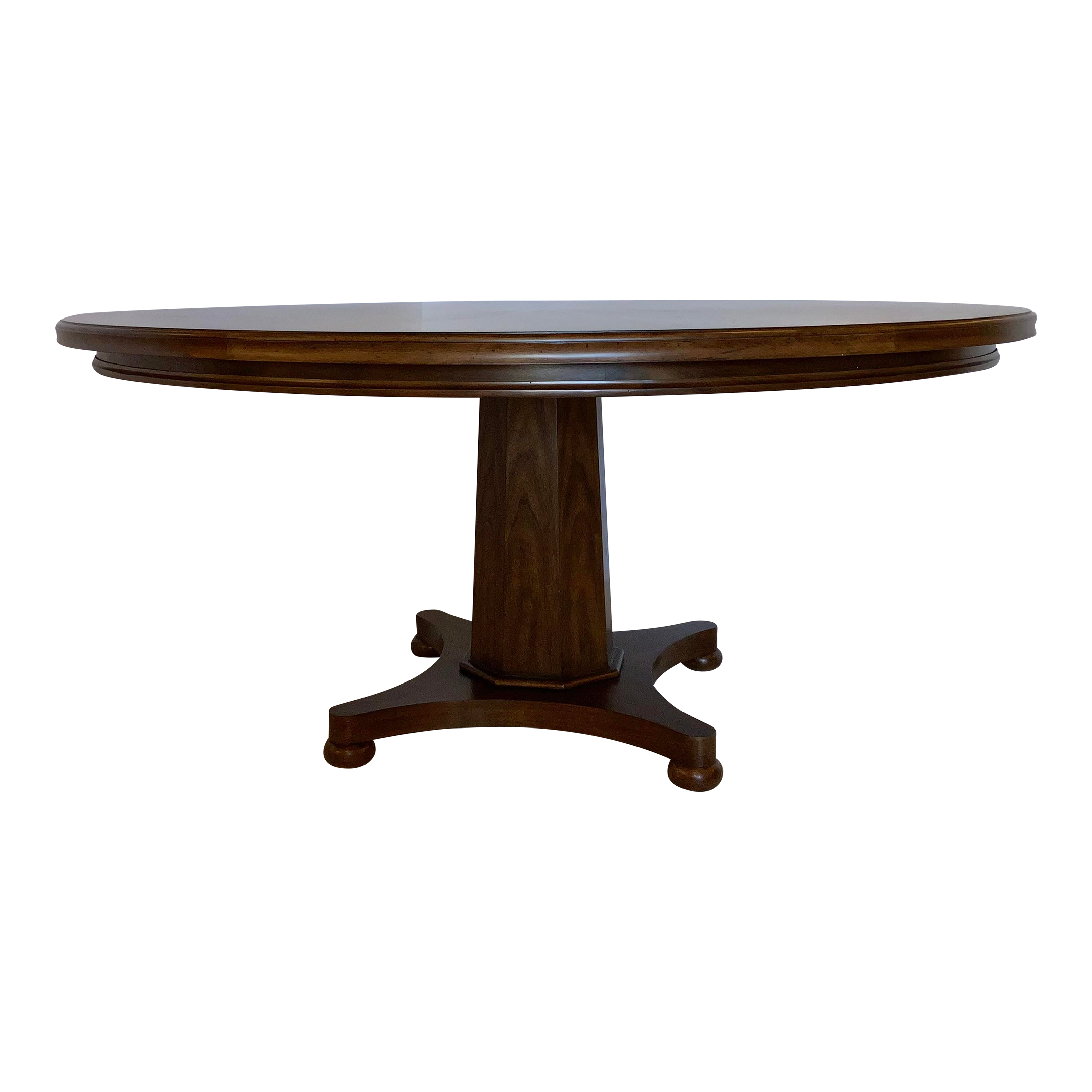 Theodore Alexander Modern Parquetry Wood Round Dining Table Chairish
