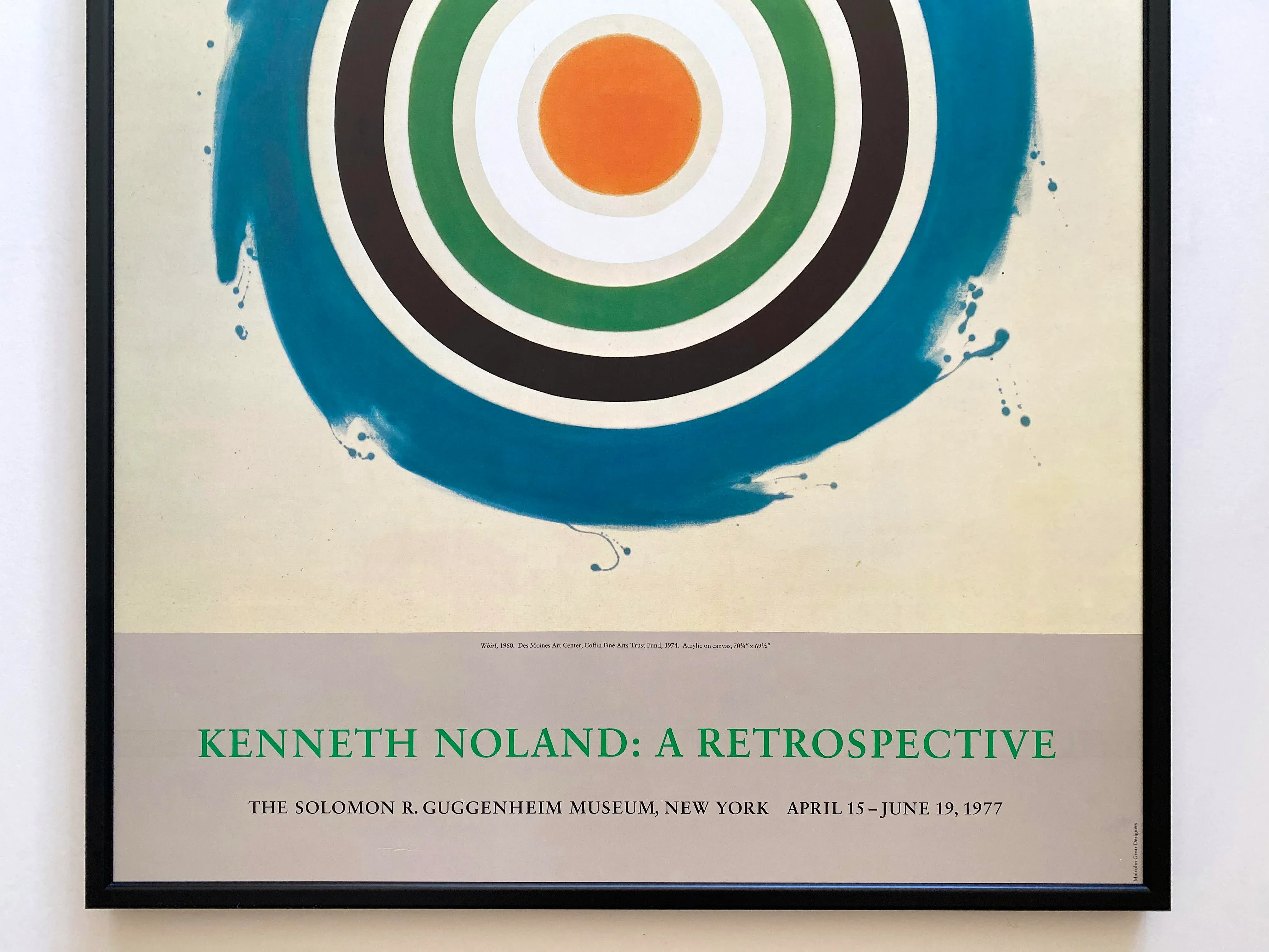 Kenneth Noland Vintage 1977 Mid Century Modernist Lithograph