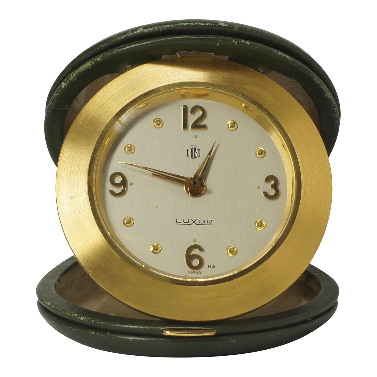 1960s 8-Day Mechanical Folding Travel Alarm Clock With 15 Jewels