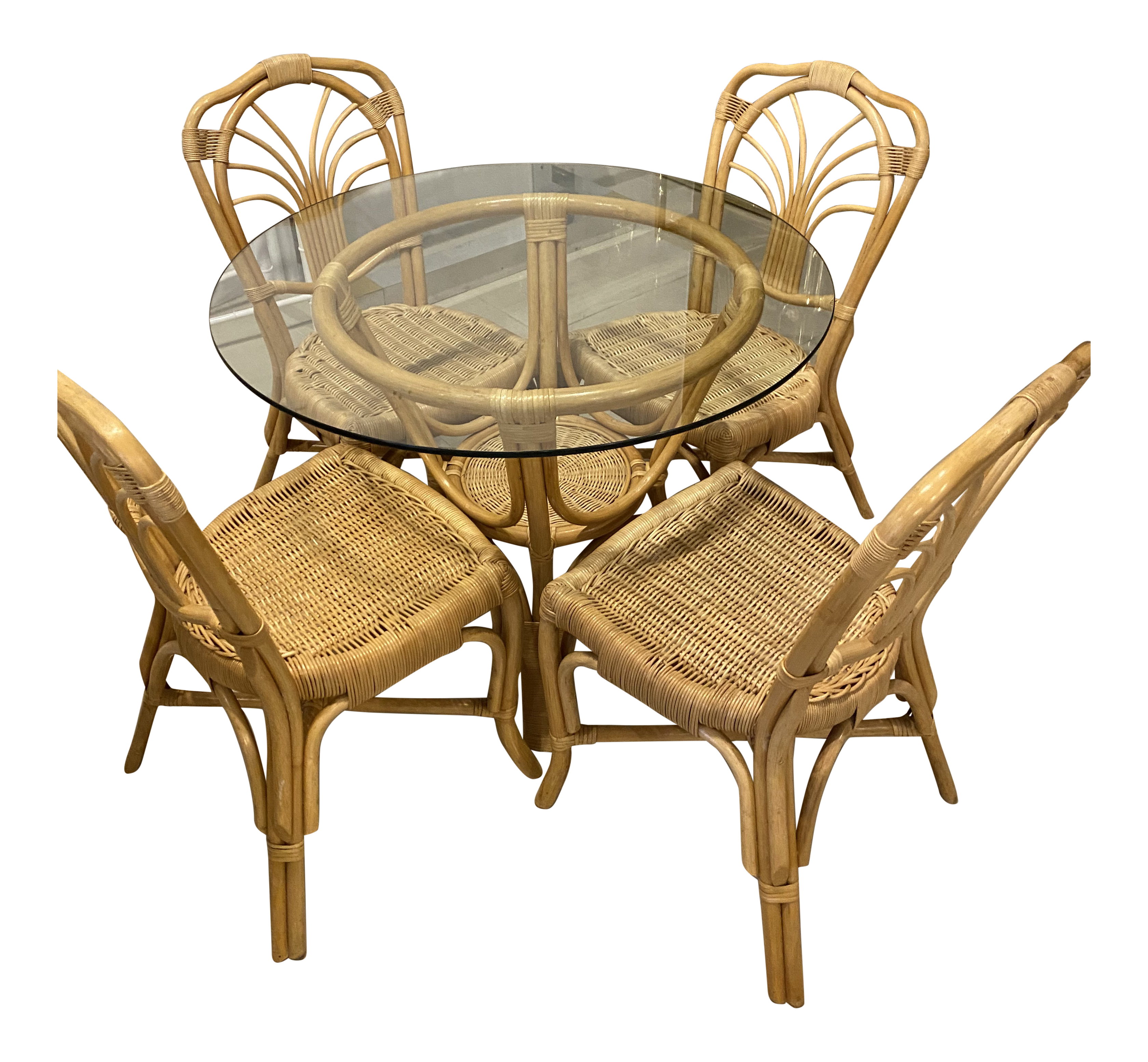 Vintage wicker 2025 table and chairs