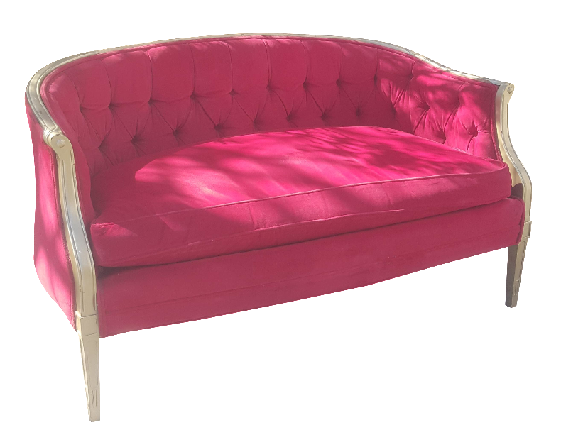Antique Red Upholstered Loveseat Chairish