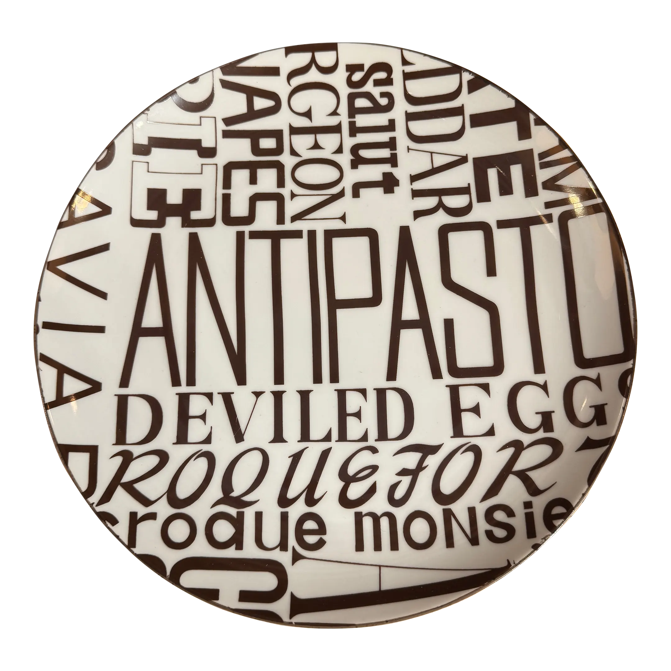 Mid-Century Taste Setter Typography Serving Plate